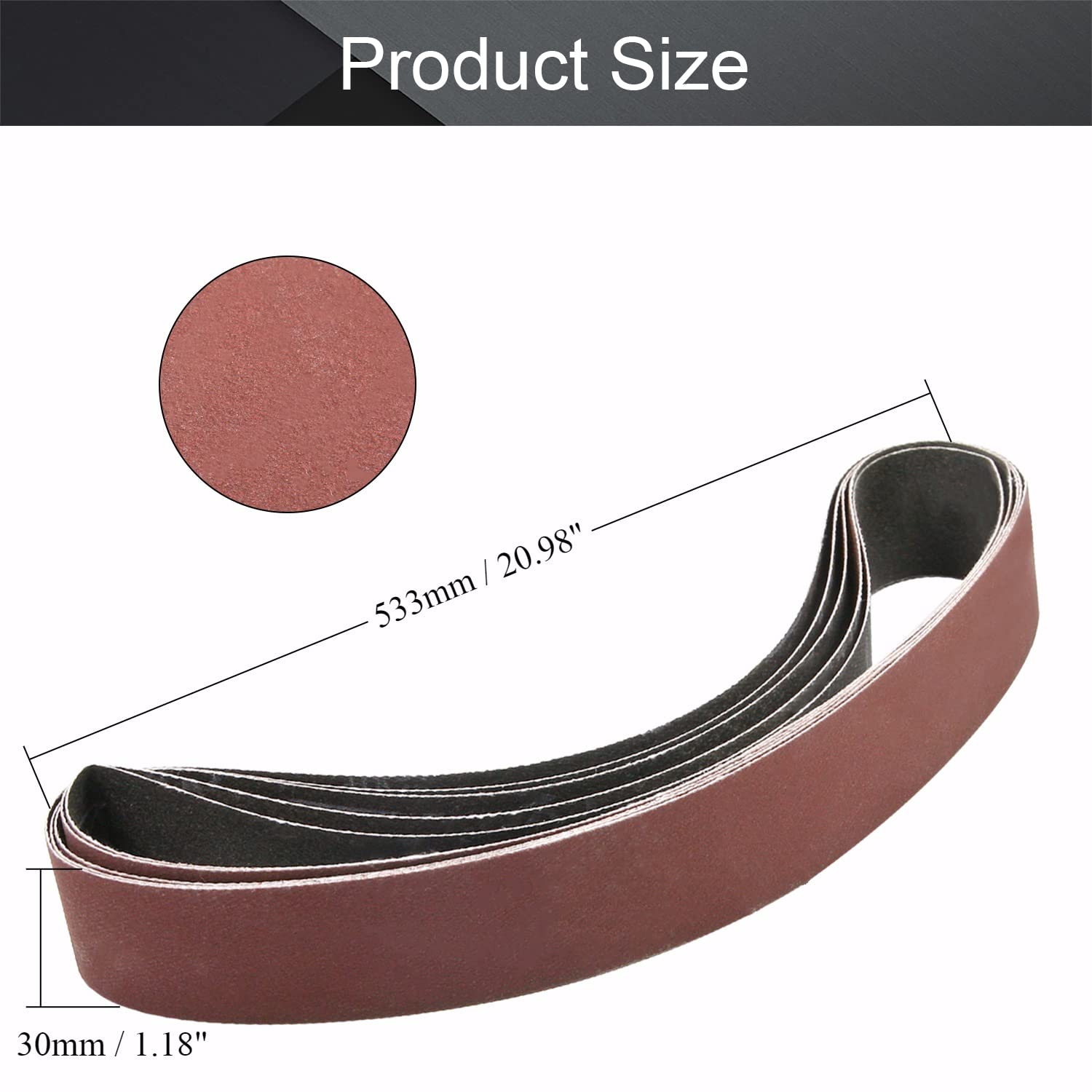 Utoolmart 1.2x21 Inch 600 Grit Aluminum Oxide Sanding Belts - 10 Pack for Wood Finishing, Metal Polishing & Drywall Sanding | Fits Portable Belt Sanders | Durable Abrasive Paper for DIY & Professional Use