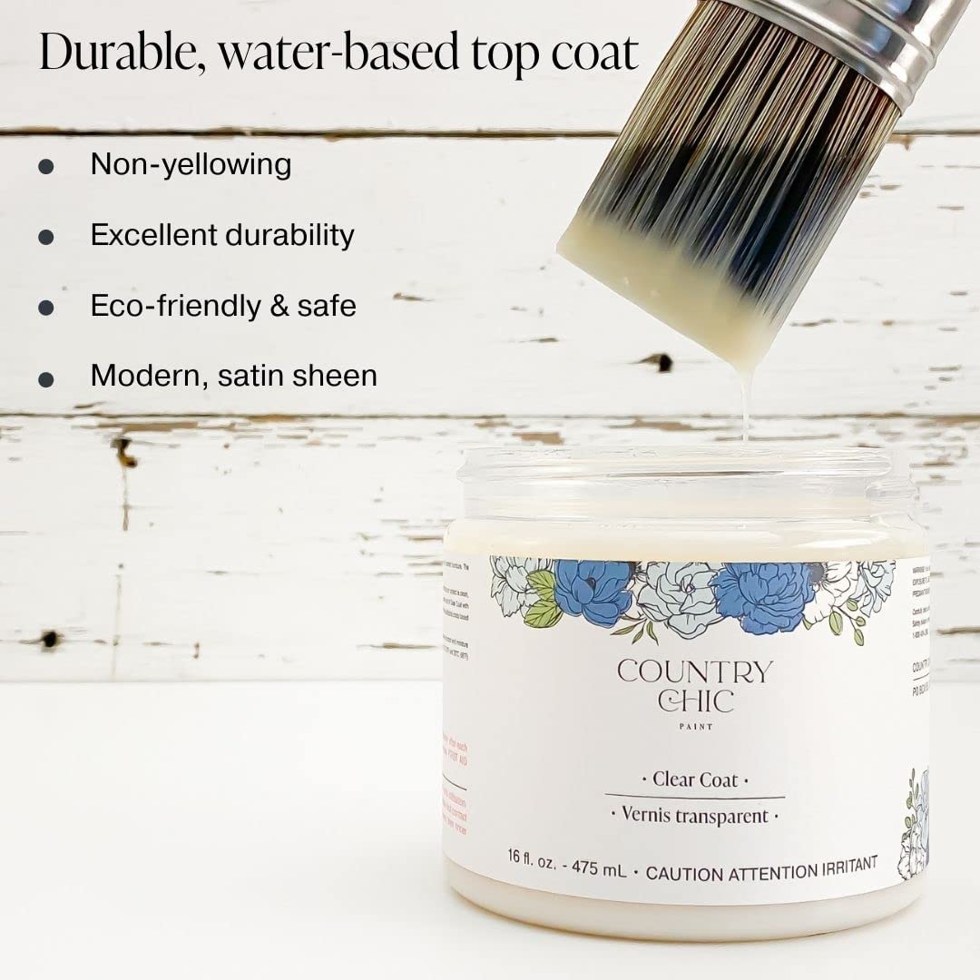 Chalk Style Paint and Clear Coat Bundle for Furniture, Home Decor, and DIY Crafts - Simplicity White | Perfect for Upcycling, Refinishing, and Creative Projects
