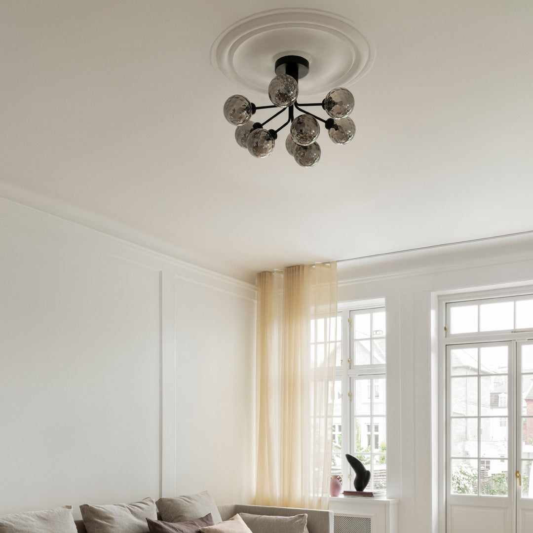 Apiales 9 Inch Modern Ceiling Light Fixture - Energy Efficient LED Flush Mount for Bedroom, Living Room, Kitchen & Hallway Lighting