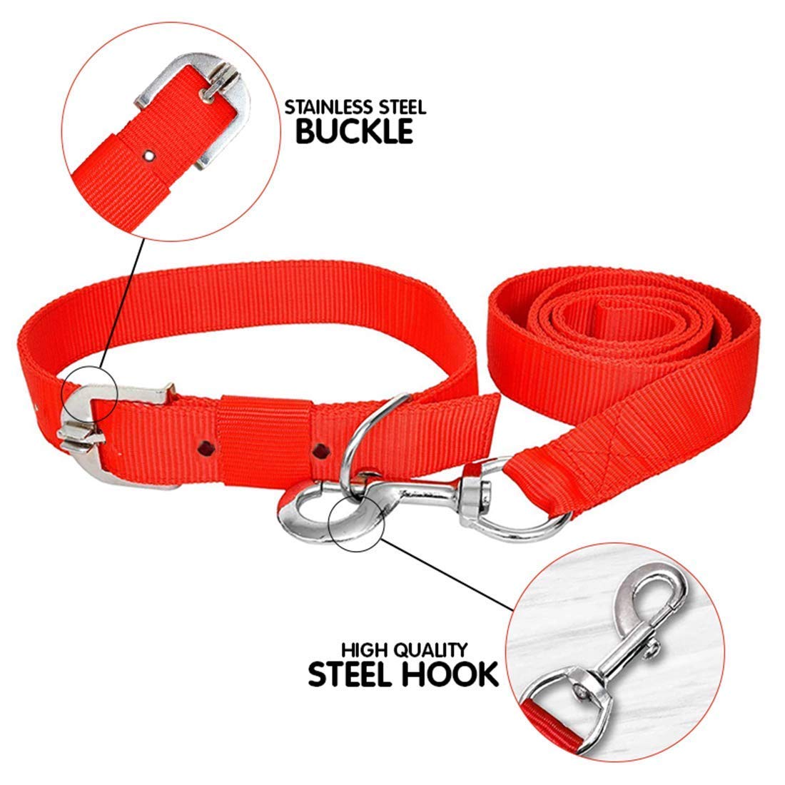 Premium Adjustable Nylon Dog Collar and Leash Set for Small Breeds & Puppies - Soft 0.75