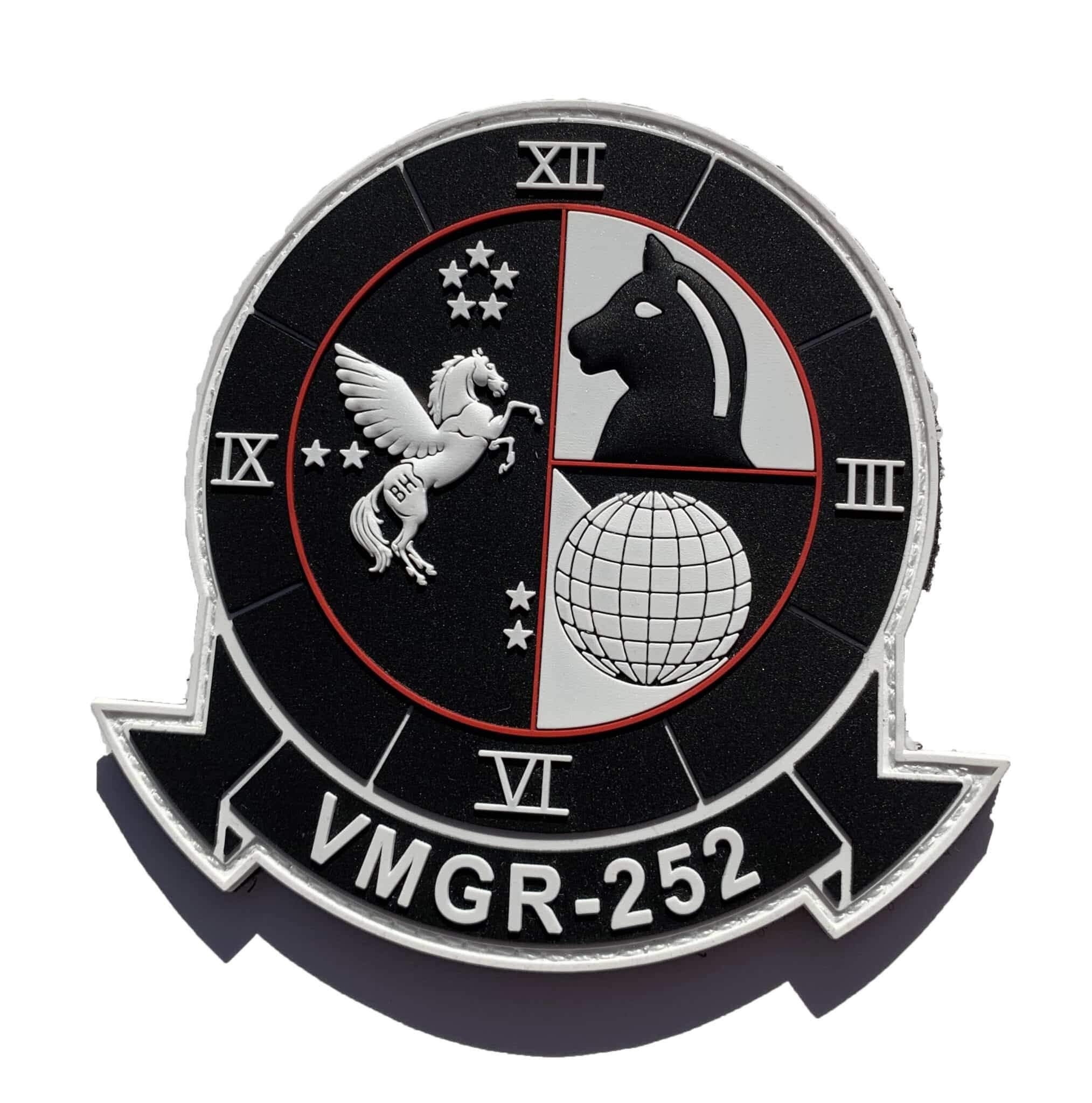 VMGR-252 Otis PVC Patch with Hook and Loop Backing - 4 Inch Military Morale Patch for Tactical Gear, Jackets & Backpacks | Durable Embroidered Badge for Veterans, Collectors & Outdoor Enthusiasts