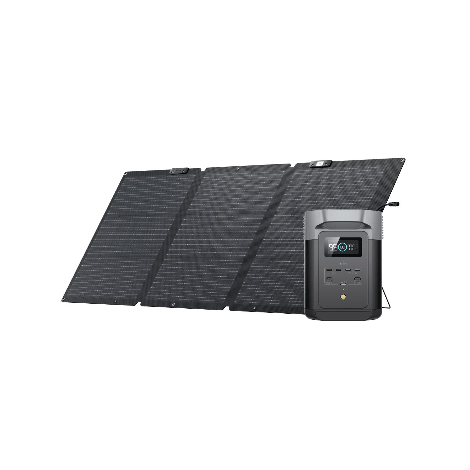 EcoFlow DELTA 2 Portable Power Station with 160W Solar Panel | Solar Generator for Camping, RV, Emergency Backup & Off-Grid Power