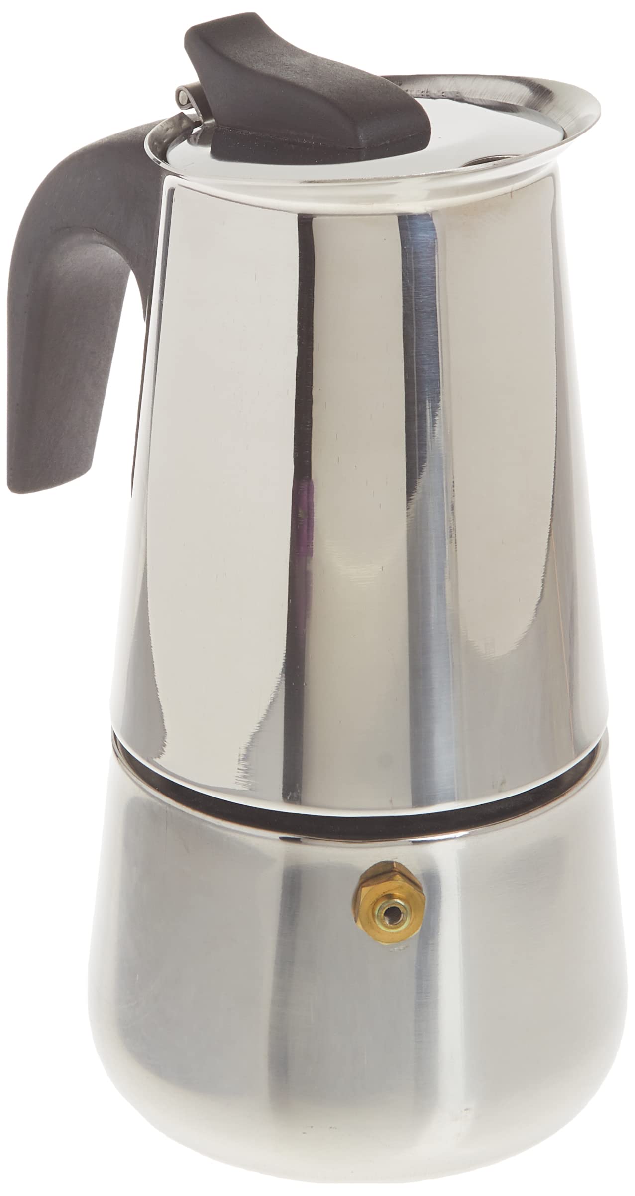 Home Basics EM00248 2 Cup Stainless Steel Stovetop Espresso Maker - Perfect for Camping, Office & Small Kitchens | BPA-Free Italian Coffee Maker for Rich Espresso & Moka Pot Brews