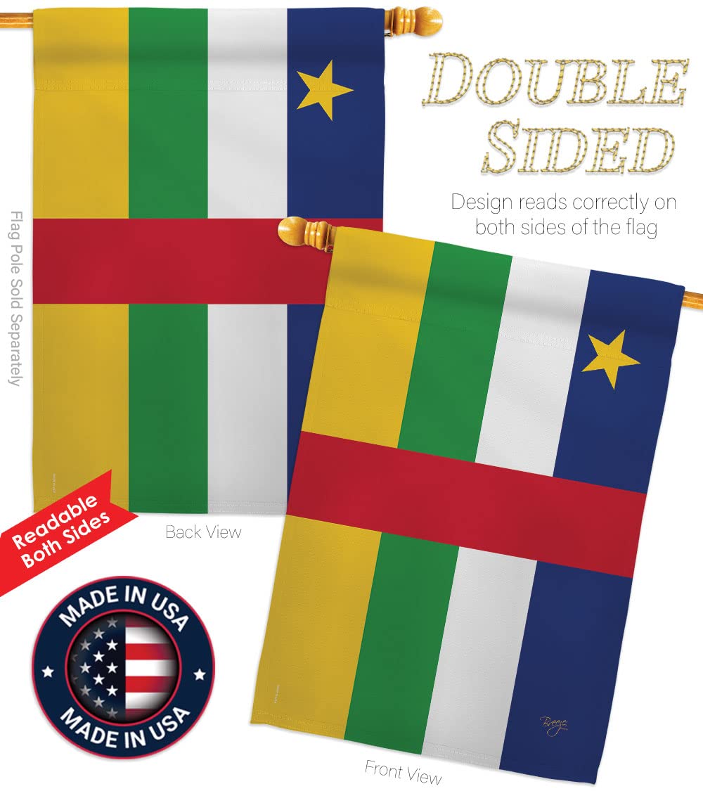 African Republic House Flag Set 28x40