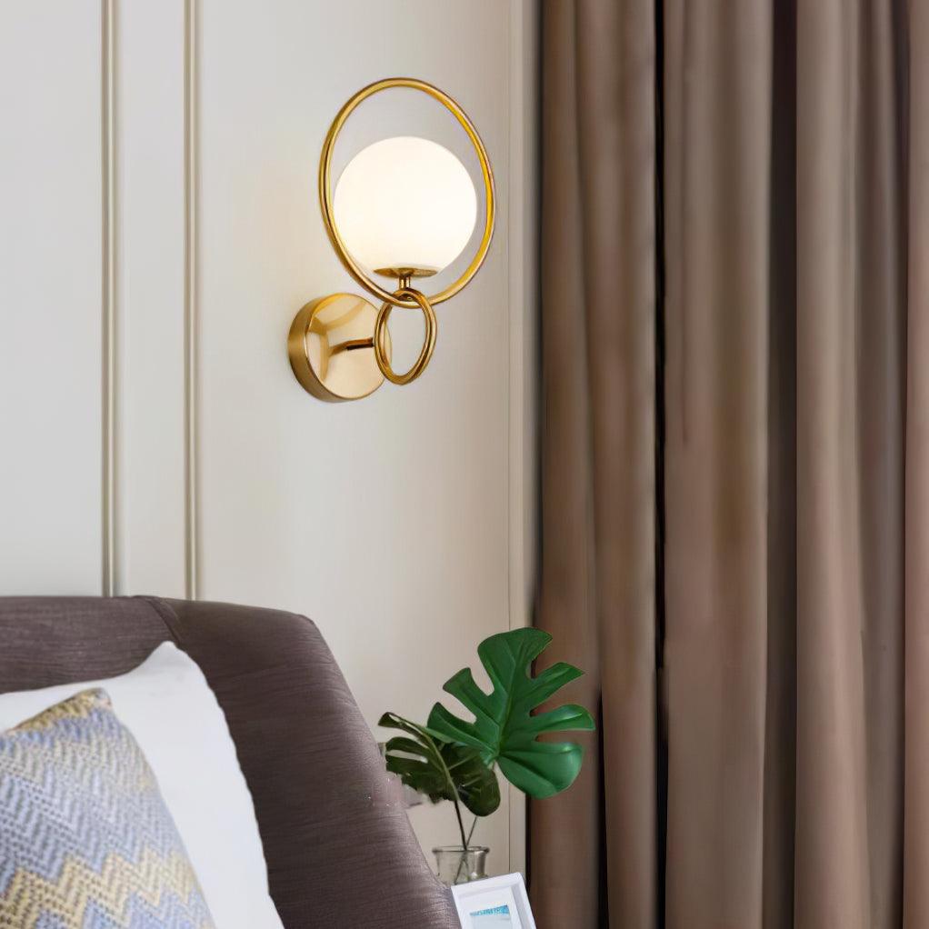 Modern Circle Global Wall Lamp - Sleek LED Lighting for Bedroom, Living Room & Hallway - Energy Efficient Home Decor
