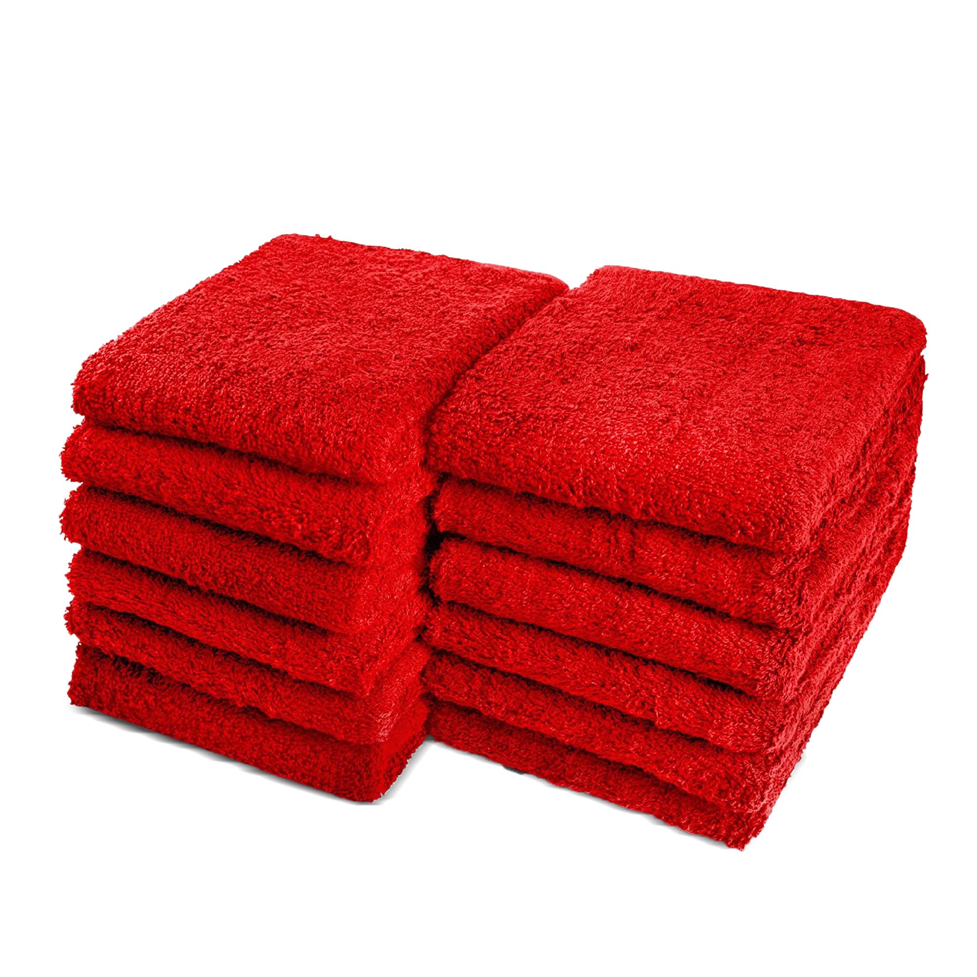 Premium 100% Ring Spun Cotton Towels - Ultra Absorbent Multi-Purpose Cleaning Cloths (12 Pack, 16