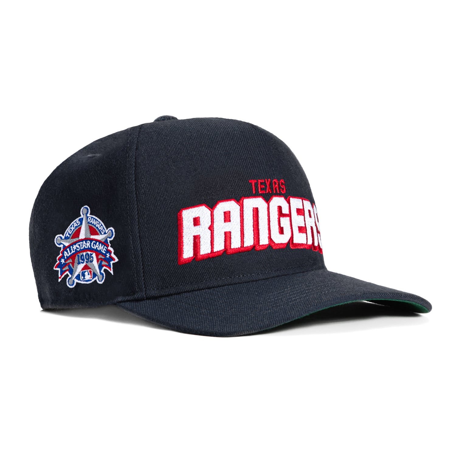 47 Brand Draft Block Texas Rangers 1995 All Star Game Patch Snapback Hat - Navy Blue Baseball Cap for Men, Vintage MLB Fan Gear, Perfect for Games, Tailgating & Collectors