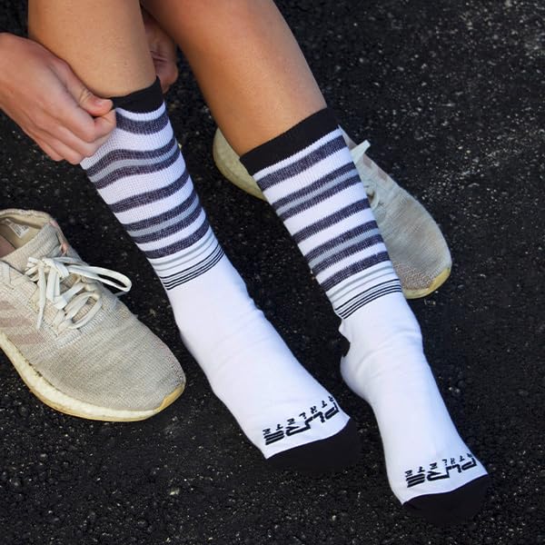 Diabetic Socks for Men & Women - Breathable Loose Fit Non-Binding Crew Socks for Neuropathy & Circulation - 3/6 Pair Pack (Black/White/Gray) - Ideal for Daily Wear, Diabetes Care & Comfortable Foot Support