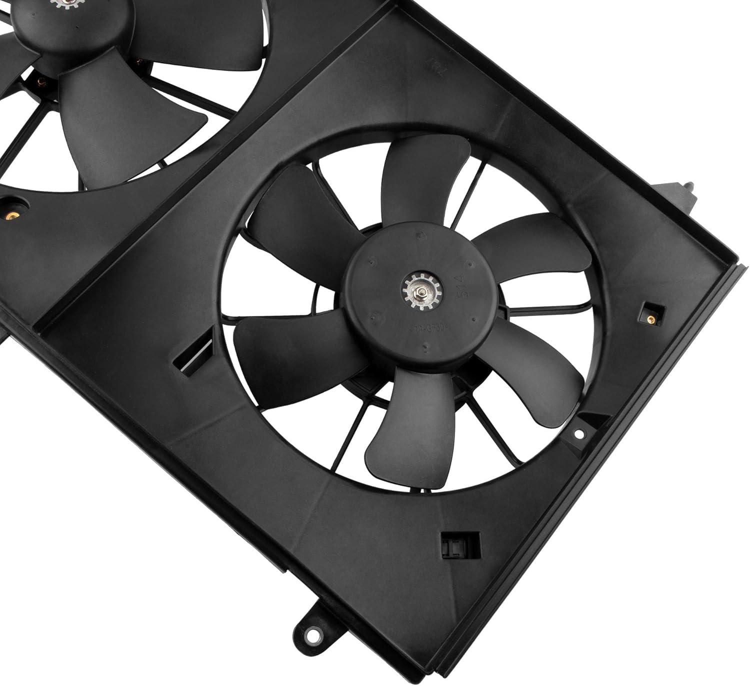 620-225 Engine Dual Radiator & Condenser Cooling Fan Assembly for 2003-2007 Honda Accord 2.4L L4 - Replaces HO3115121, 19015RAAA01, 19020PND003 - Perfect for Engine Cooling & AC Performance