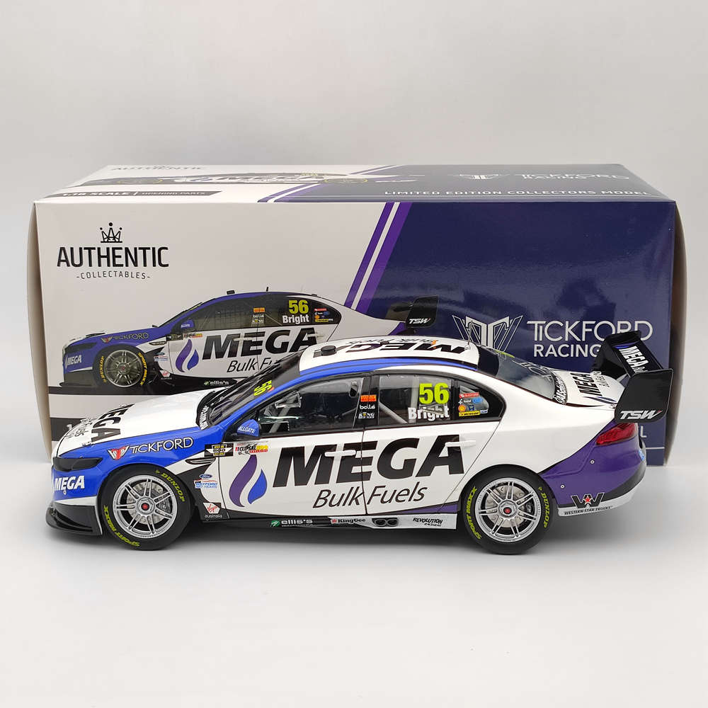 Authentic 1/18 Scale Tickford Racing Jason Bright #56 Ford FGX Falcon 2017 Clipsal 500 Diecast Model Car - Collectible Gift for Racing Fans, Display & Home Decor