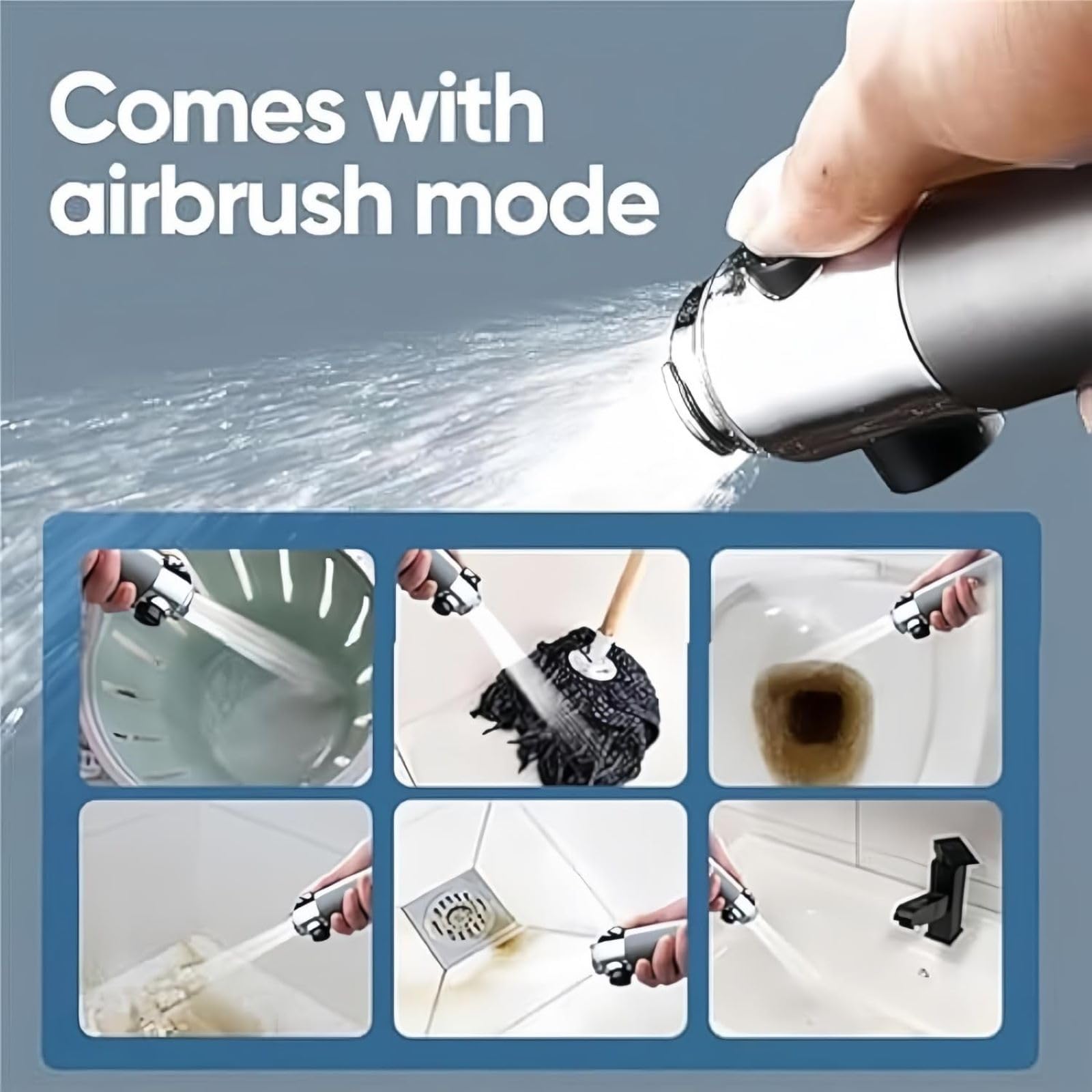 Drivse Iondrops High Pressure Shower Head with Filter - German Multifunctional Massage Showerhead Set with Adjustable Spray Modes & 10 Replacement Filter Cottons - Perfect for Home Spa, Bathroom Upgrade & Water Saving
