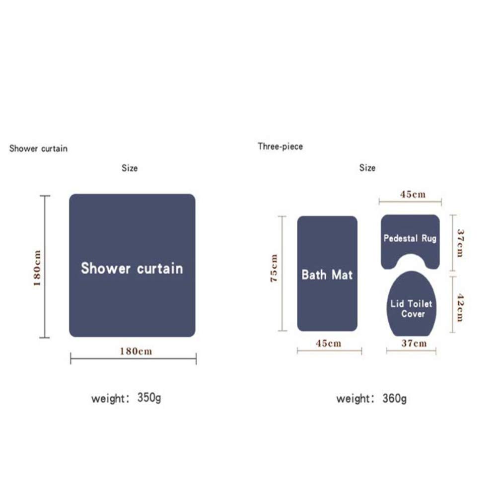 Easter Shower Curtain Set - 4Pcs Waterproof Polyester Bathroom Decor with Bunny & Egg Design | Perfect for Easter Home Decor & Spring Bathroom Accessories