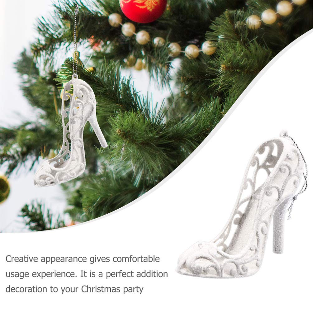NUOBESTY 12Pcs High Heel Shoe Hanging Ornaments - Elegant Wedding Party Decorations, Birthday Table Centerpieces, Candy Serving Favors for Bridal Showers, Bachelorette Parties & Special Events