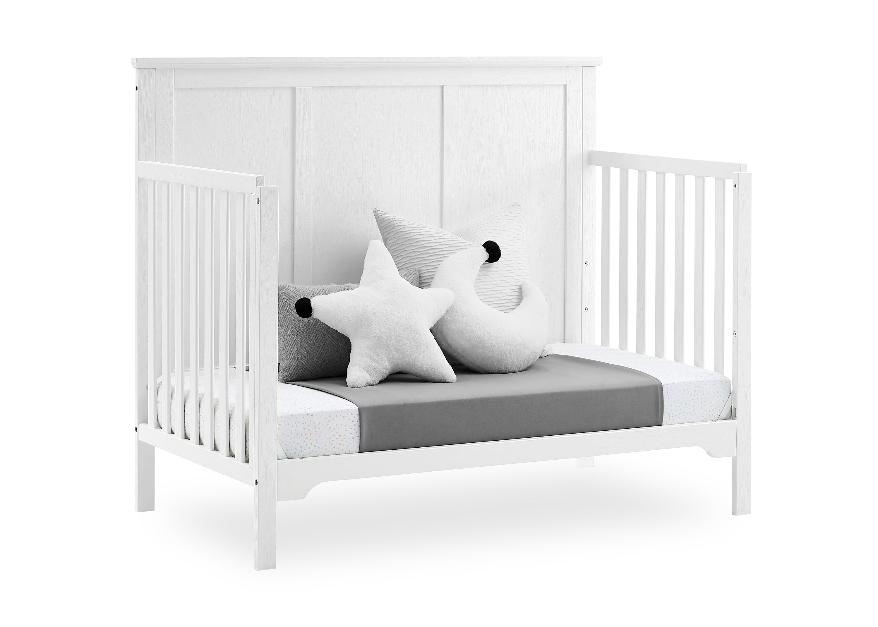 Sweet Beginnings Sage Flat Top 6-in-1 Convertible Baby Crib - Nursery Furniture for Newborn to Toddler | Perfect for Modern Nursery, Bedroom & Daycare