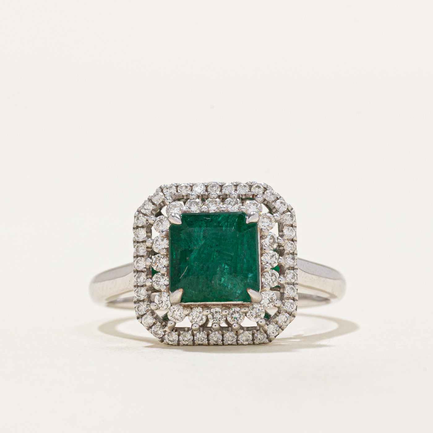 1.52ct Emerald & Diamond Convertible Pendant & Ring Set - 0.419ctw, Size 7 - Elegant Jewelry for Women, Perfect for Weddings, Anniversaries & Special Occasions