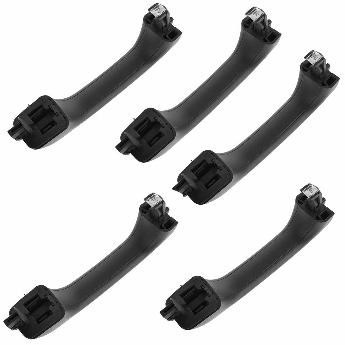 5-Piece Black Textured Car Door Handle Set for Hummer H3 (2006-2010), H3X (2007-2009) & Alpha (2008-2010) - Exterior Front/Rear Left/Right Replacement - OEM 1ADHS01511 & 25957909 - Perfect for Off-Roading & Vehicle Restoration