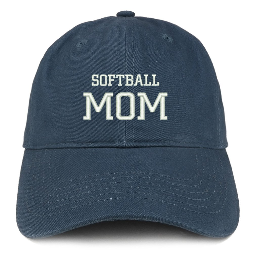 Trendy Soft Cotton Embroidered Dad Hat - Perfect for Softball Moms & Baseball Dads - Great for Games, Practices & Casual Wear