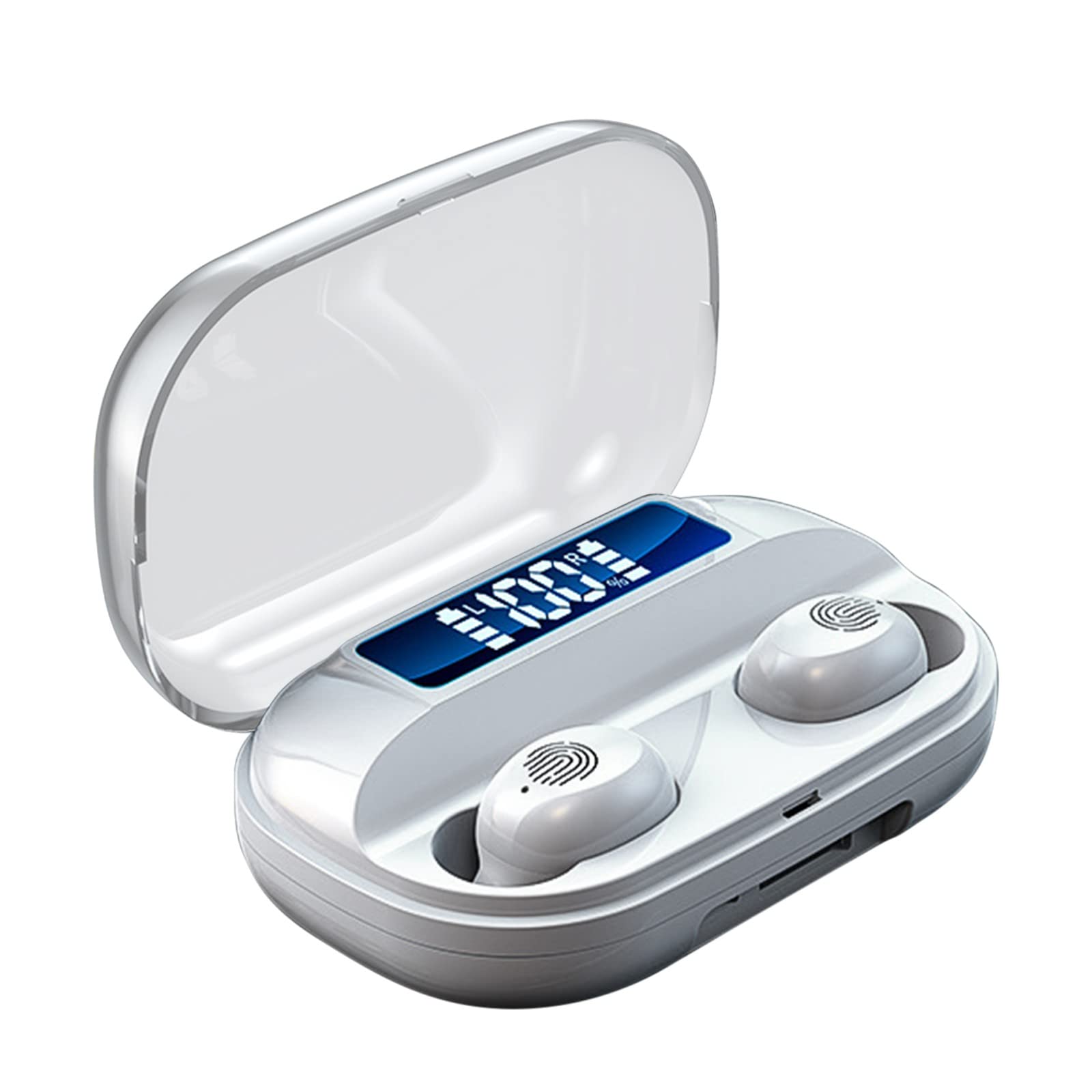 Amikadom T3 Wireless Bluetooth 5.2 Earbuds - Mini In-Ear Sport Headphones with Portable Charging Case (Can Be Used as Power Bank) - Perfect for Running, Gym Workouts & Travel