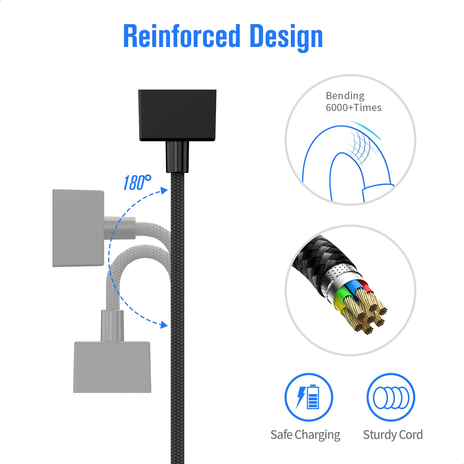 Original Title: Replacement Charger 5 Feet Cable Compatible with Razer Anzu Smart Glasses Frames   Optimized Title: Razer Anzu Smart Glasses Replacement Charger - 5FT USB Charging Cable - Fast Charging Compatible with Razer Anzu Frames - Perfect for Home, Office & Travel Use