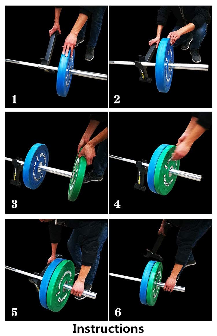 Deadlift Barbell Jack - Heavy Duty Olympic Weight Plate Loader & Unloader - Perfect for Deadlift Training, Weightlifting & CrossFit Workouts