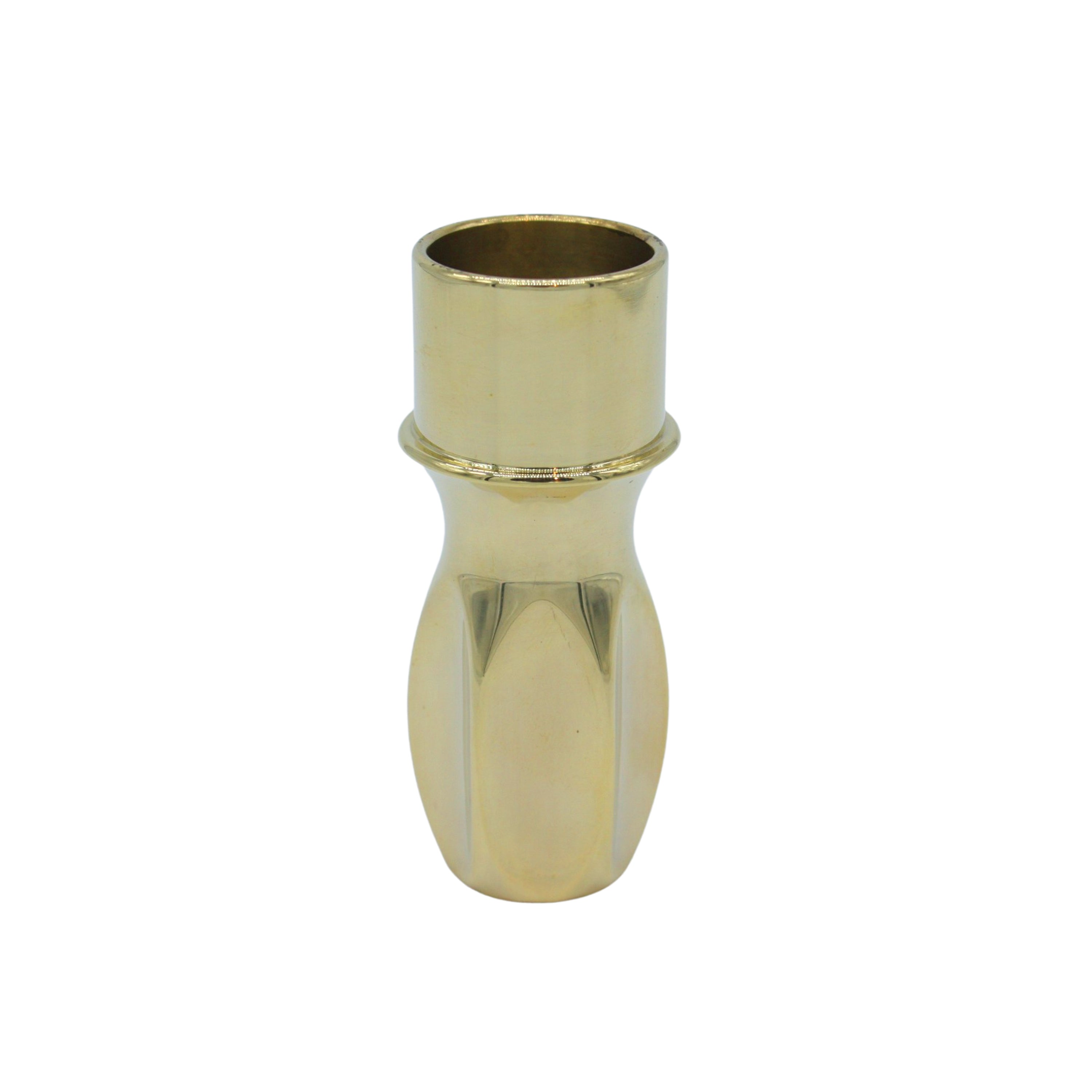 AP400B Slim Brass Shaving Brush Handle - Fits 20mm & 22mm Knots - Premium Wet Shaving Accessory for Men - Perfect for Traditional Safety Razor & Straight Razor Shaving Routine
