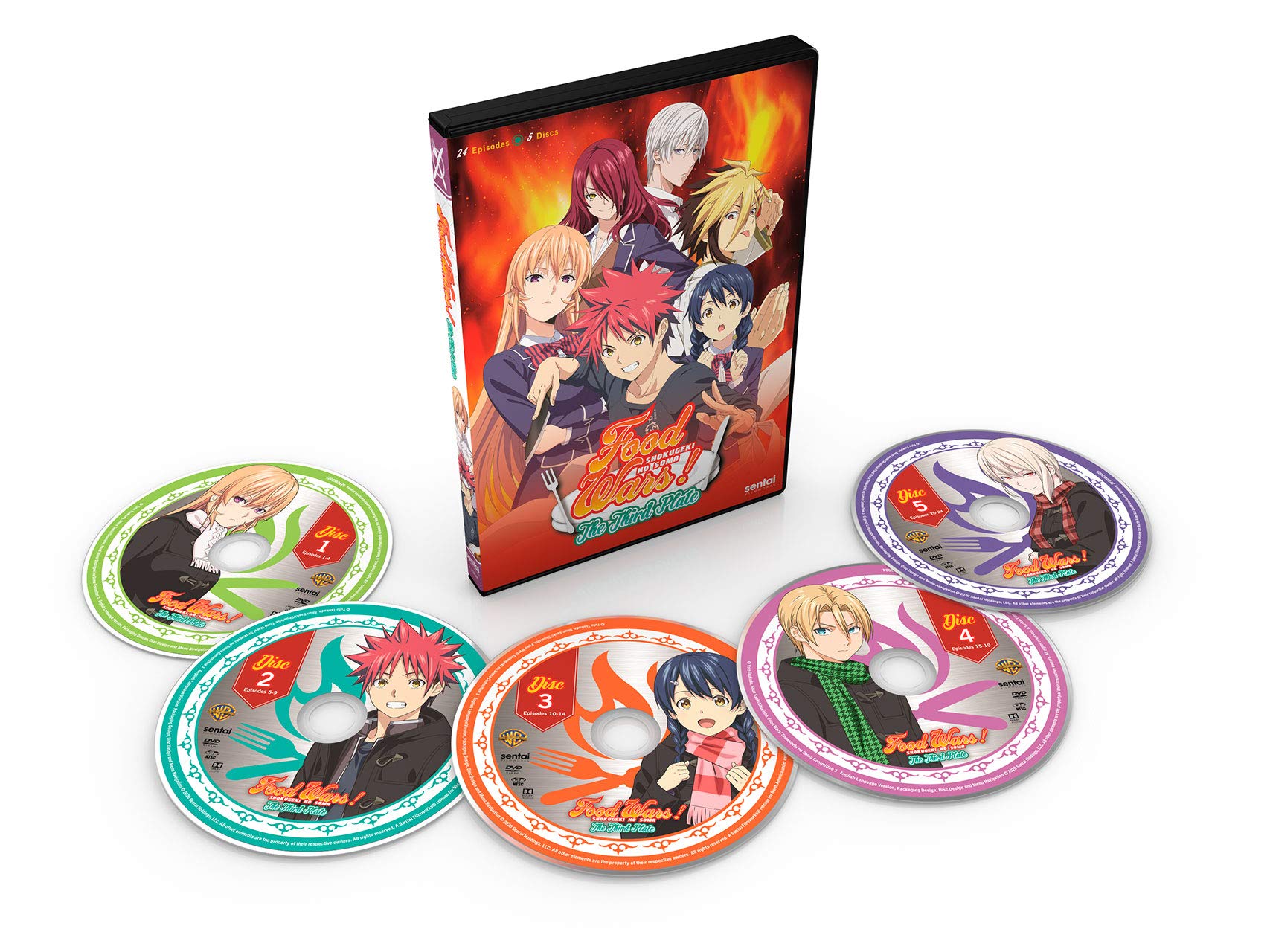 Food Wars! Shokugeki no Soma Season 3 - Anime DVD/Blu-ray | Japanese Cooking Battle Series | Perfect for Anime Fans & Culinary Enthusiasts | Great for Binge-Watching & Gift Giving