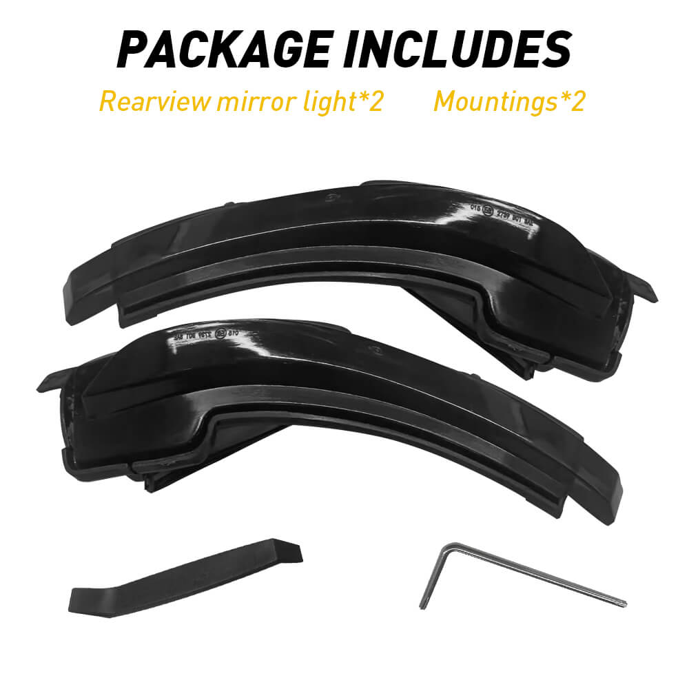 2015-2022 Ford Mustang LED Side Mirror Turn Signal Lights - Dynamic Amber Lighting - Easy Installation - Upgrade for Enhanced Safety & Style - Perfect for Night Driving & Custom Car Mods