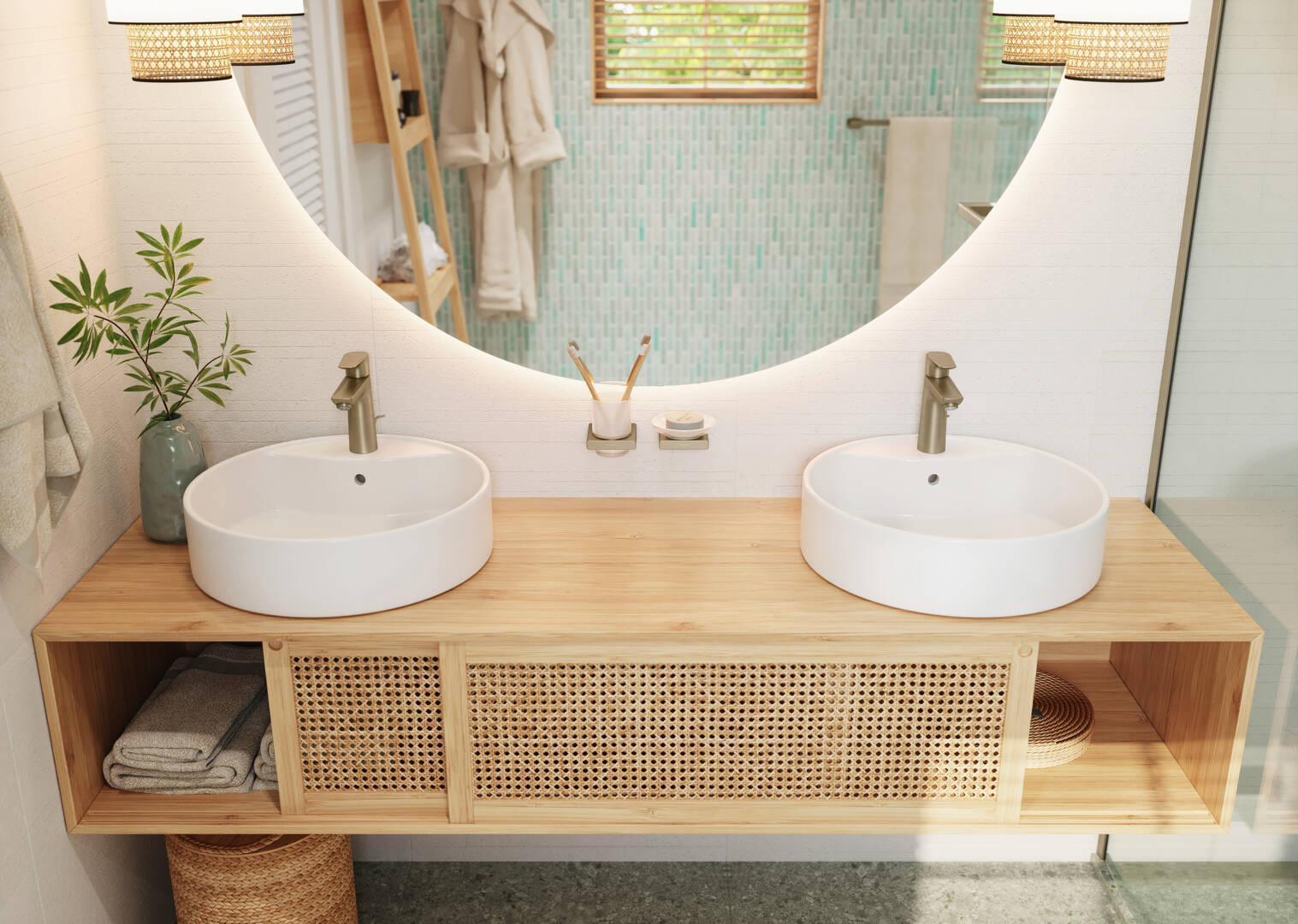Hansgrohe AddStoris Brushed Bronze Soap Dish 41746140 - Stylish Bathroom Organizer for Sinks, Countertops & Showers