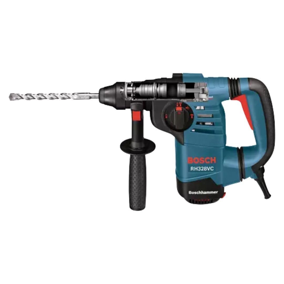 Bosch RH328VC-RT SDS-Plus Rotary Hammer Drill, 1-1/8 Inch - (Renewed) | Heavy Duty Concrete Drilling & Demolition | Perfect for Construction, Masonry & DIY Home Projects