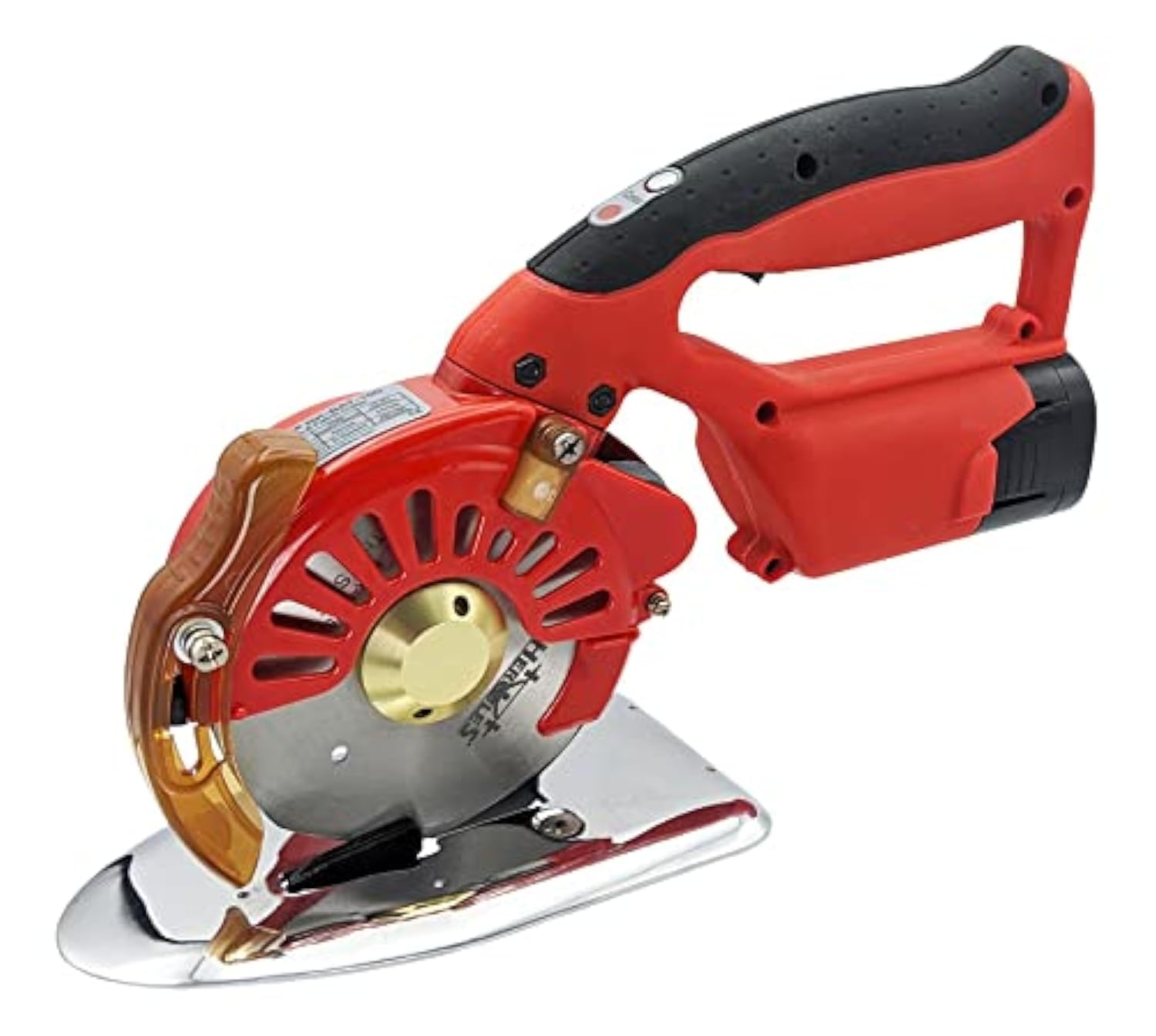 Hercules RK-BAT-100 5-Speed Cordless Electric Rotary Fabric Cutter - 4 Inch Round Blade for Cloth, Leather, Natural & Synthetic Fabrics - Perfect for Quilting, Sewing, DIY Crafts & Multi-Layer Fabric Cutting