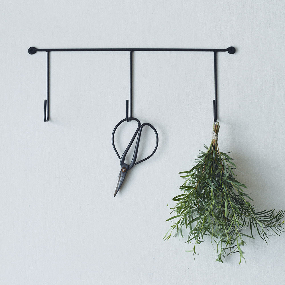 Heavy Duty Iron Triple Hook for Hanging Plants, Hats, and Keys - Rust-Resistant Wall Mount Hooks for Home, Garage, and Outdoor Use