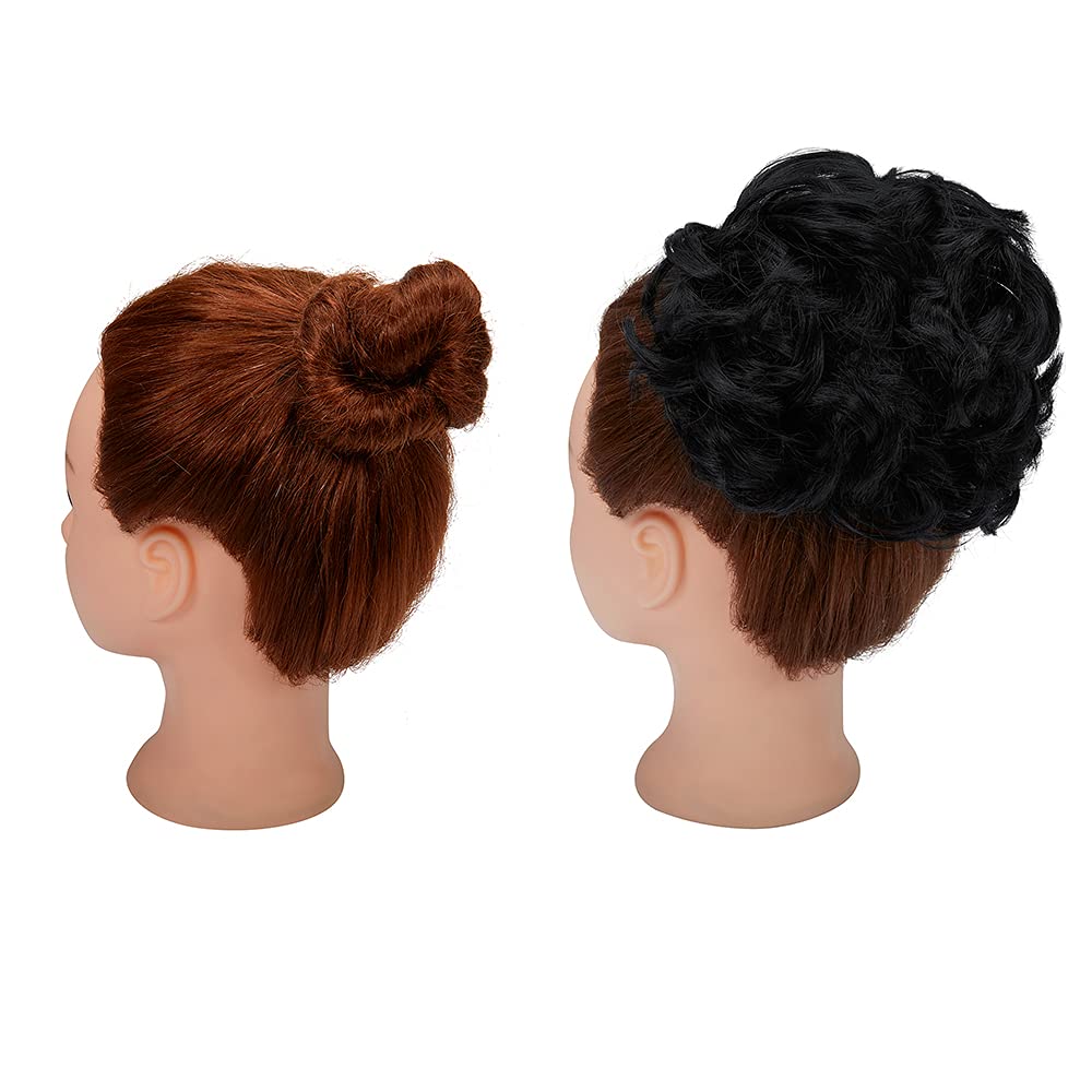 Messy Bun Hair Extensions - Thick Updo Scrunchies 2PCS for Ponytail & Party Hairstyles