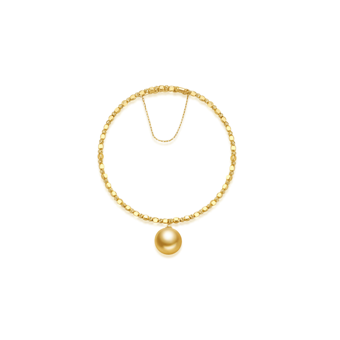 18K Solid Gold Golden South Sea Pearl Bracelet for Women - Luxury Elegant Jewelry Gift for Anniversary, Birthday & Special Occasions | KB00034