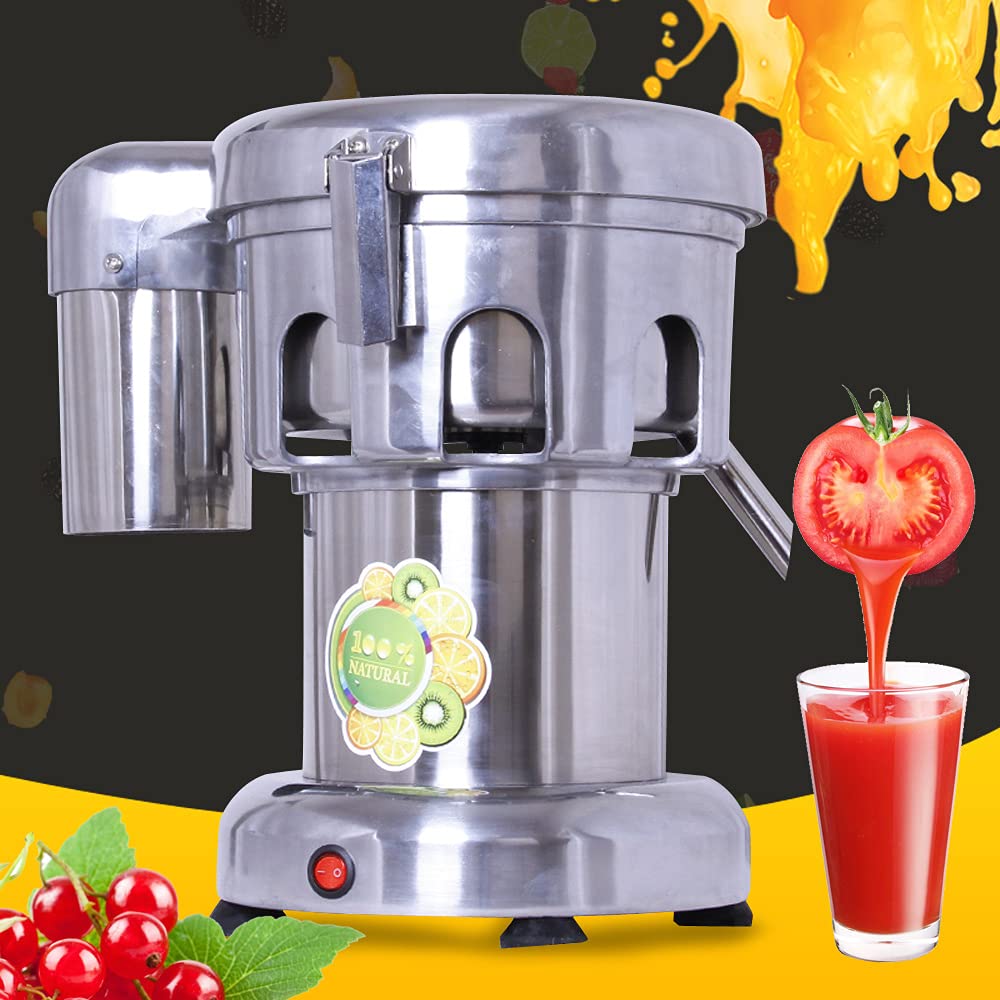 Commercial Heavy Duty Stainless Steel Juice Extractor Machine for Fruits & Vegetables - High Performance Fruit Juicer for Restaurants, Juice Bars, and Home Use