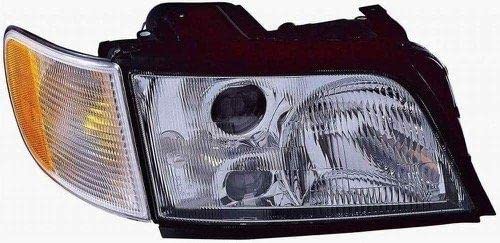 Go-Parts Right Passenger Side Headlight Assembly for 1996-1997 Audi A6 - Front Headlight Replacement with Housing, Lens & Cover (Part #4A0941004BF) - Perfect for Night Driving & Vehicle Restoration Projects