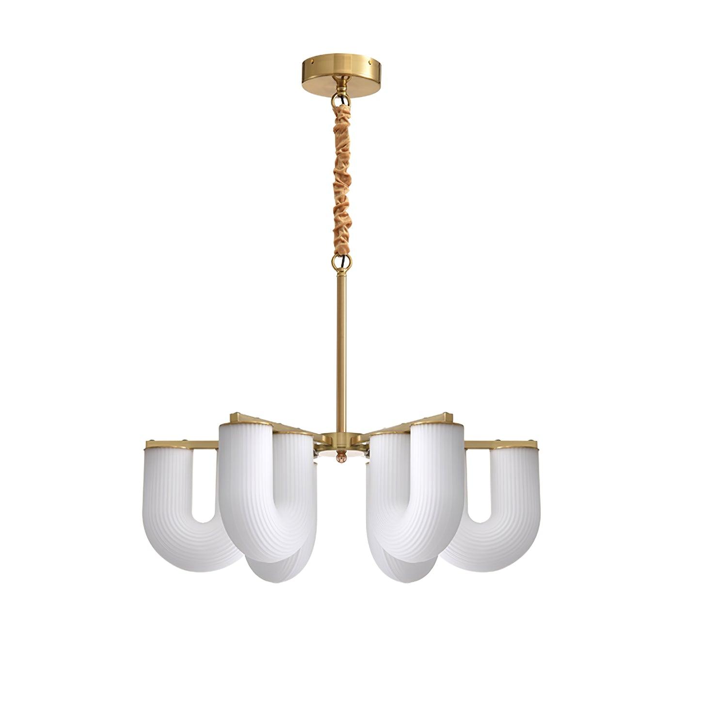 Elegant U-Shaped Crystal Chandelier - Modern Ceiling Light Fixture for Dining Room, Living Room & Bedroom | Perfect for Home Decor, Wedding & Restaurant Lighting
