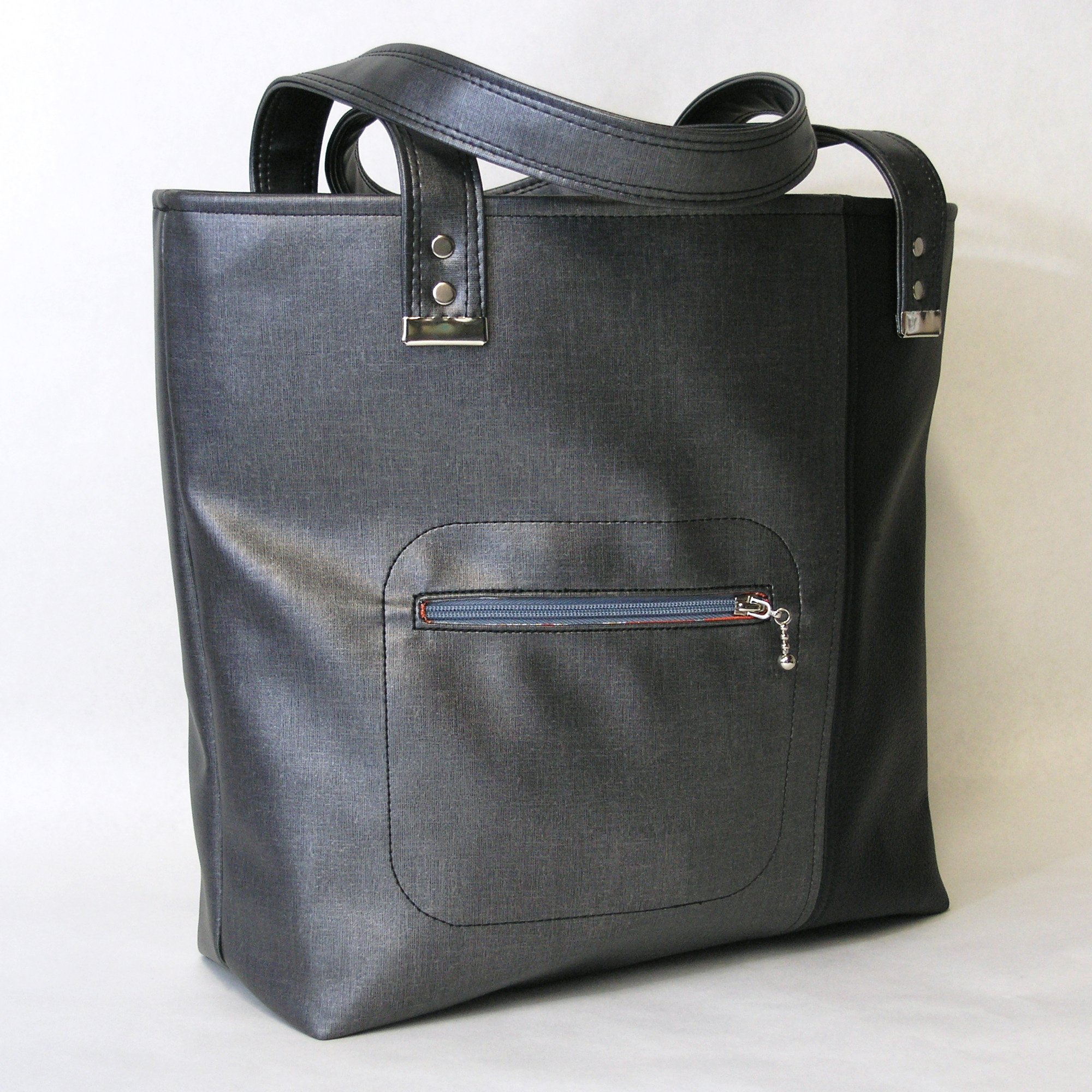 Vegan Leather Tote Bag for Women - Large Faux Leather Shoulder Bag, Spacious Carry All Purse for Work, Travel & Shopping - Eco-Friendly Commuter Bag & Everyday Handbag