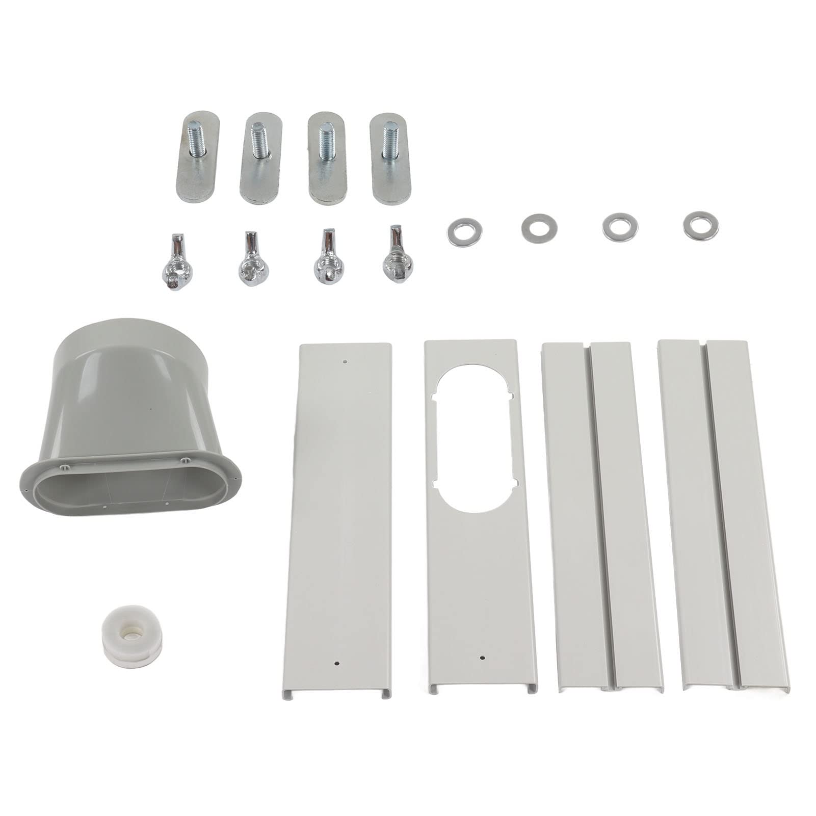 Universal Portable Air Conditioner Window Kit - Adjustable Window Baffle & Flat Panel Adapter for All Window Types | Perfect for Bedroom, Office & RV Cooling