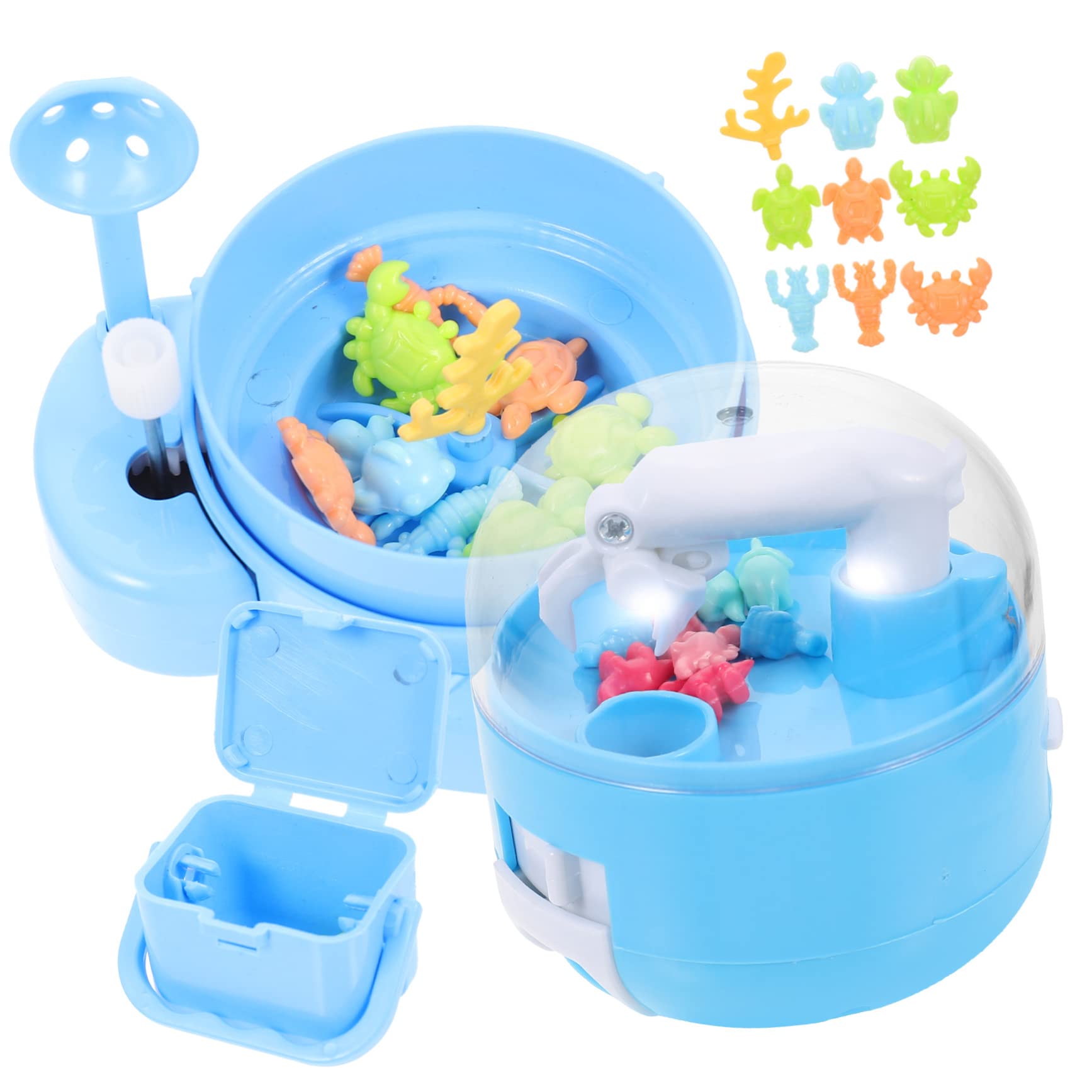 2-Pack Mini Claw Machine Toy Set - Portable Desktop Arcade Game for Kids with Cartoon Design - Fun Prize Grabber & Fishing Toy for Birthday Parties, Carnivals, and Family Game Nights