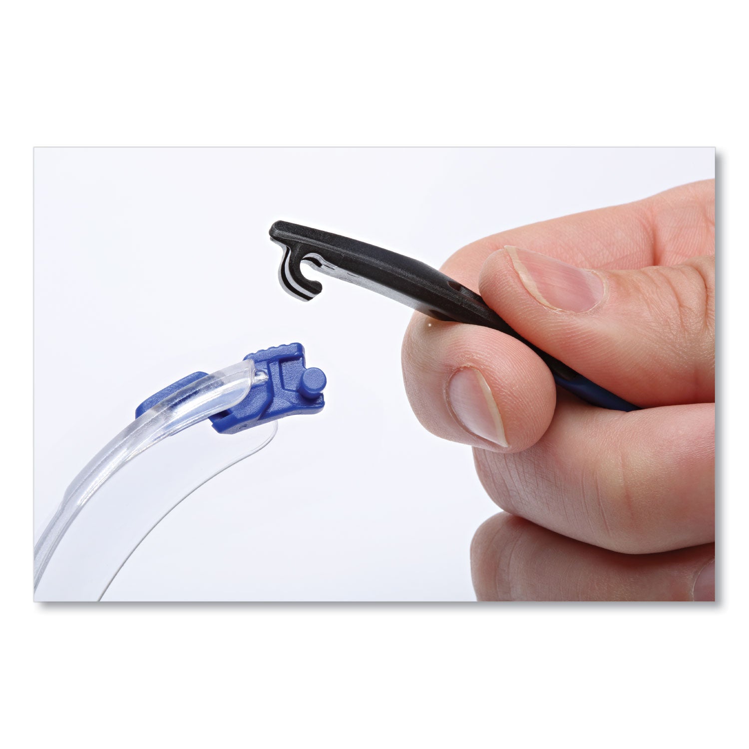 3M™ Solus 1000 Series Safety Glasses - Black/Blue Plastic Frame with Clear Polycarbonate Lens - ANSI Z87.1 Certified for Workplace, Construction, and DIY Eye Protection