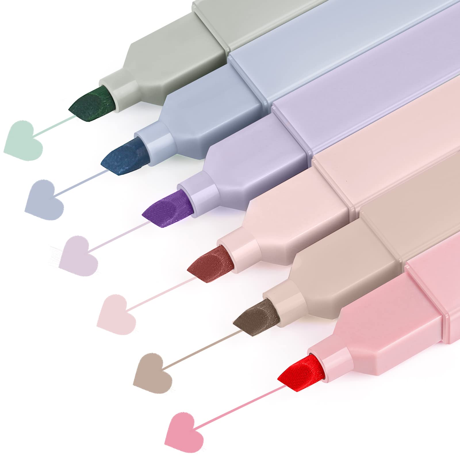 Pastel Highlighters No Bleed - Soft Chisel Tip for Bible Study & Journaling