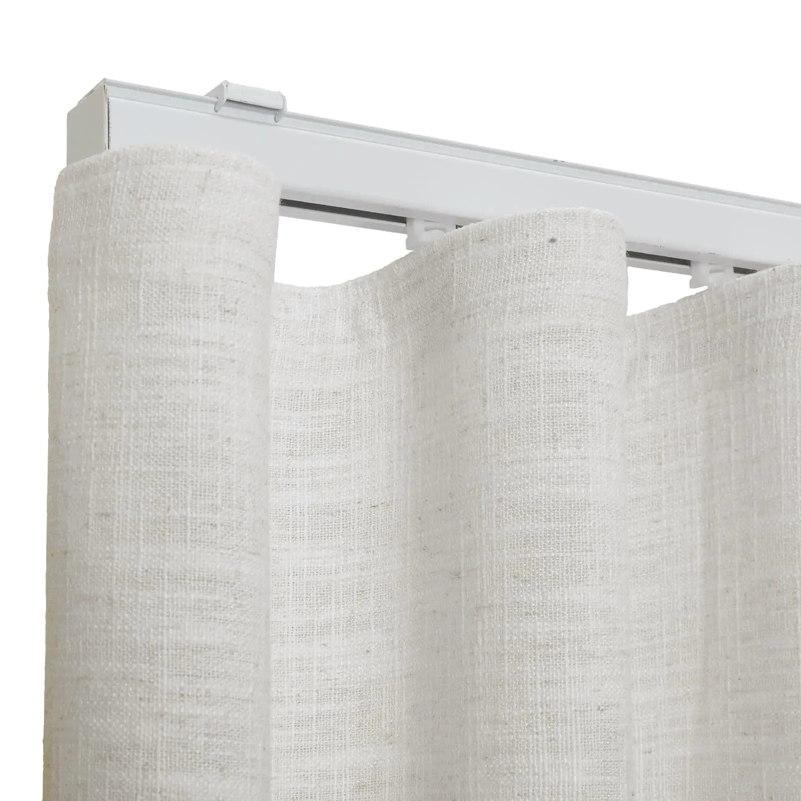 Liz Linen Ripple Fold Drapery Curtains - Elegant Window Treatments for Living Room & Bedroom Decor