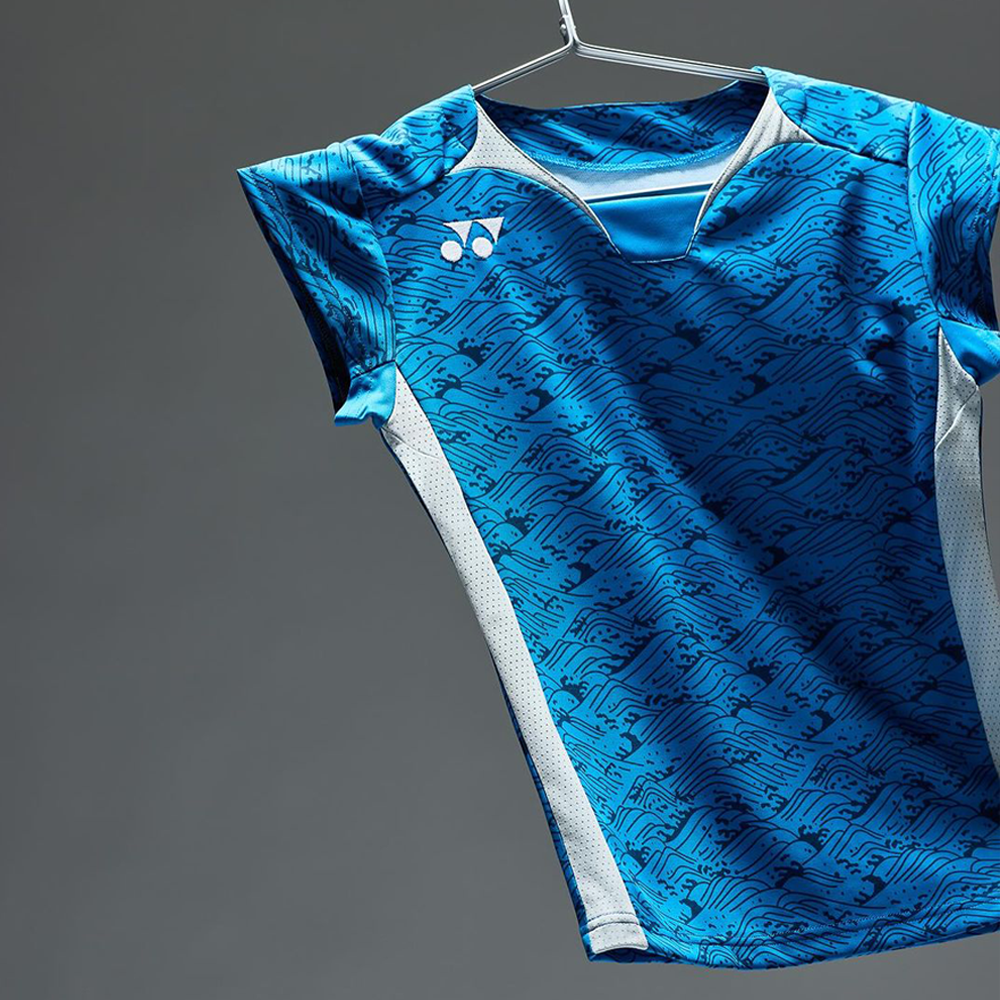 Yonex Men's Very Cool Dry Shirts 10613 - Moisture Wicking Performance T-Shirt for Tennis & Running (Blue) | Gym Workout & Outdoor Sports Apparel