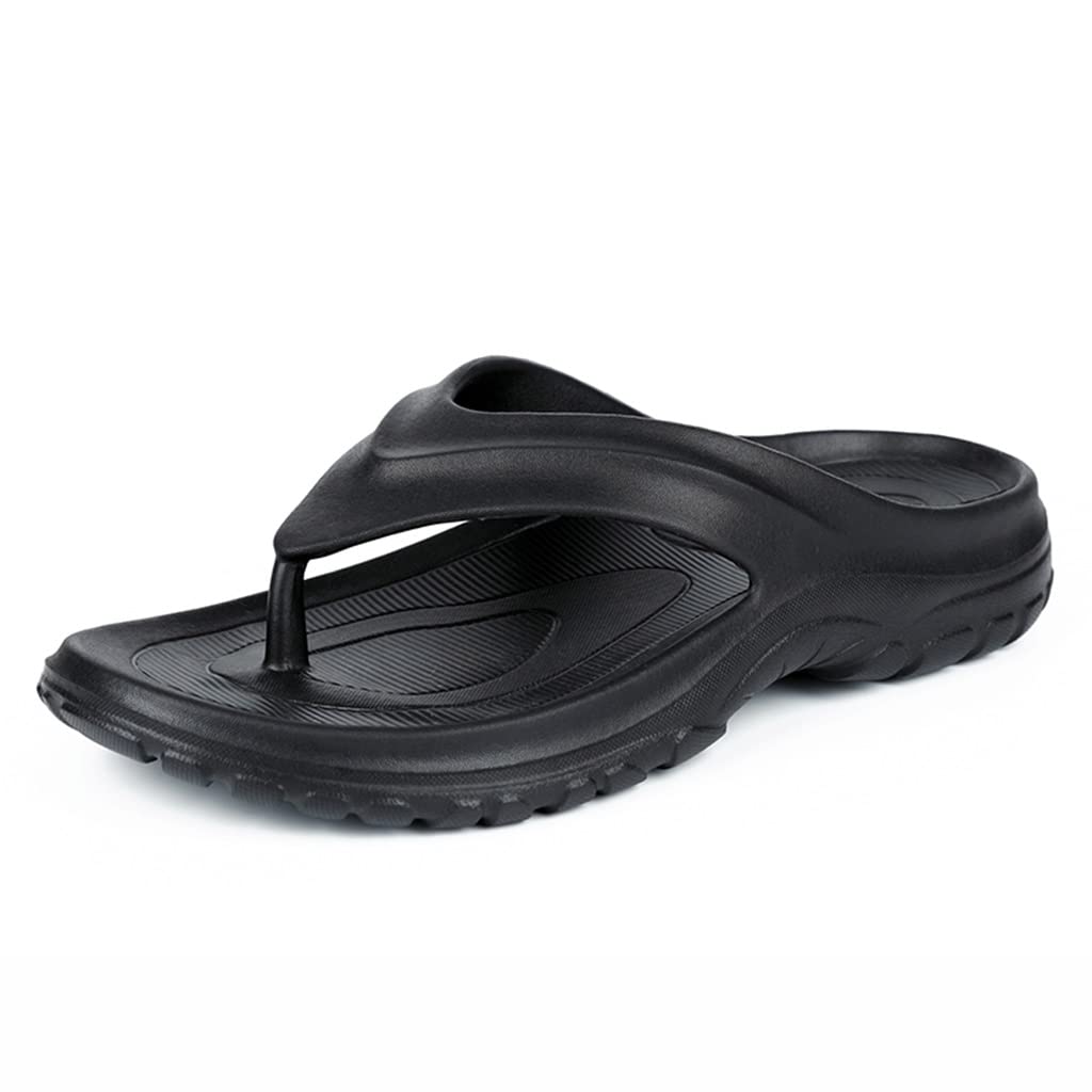 Men's EVA Summer Sandals - Comfortable Flip Flops & Leisure Slippers for Men - Soft Breathable Footwear (Black, Size 42) - Perfect for Beach, Pool, and Casual Outings