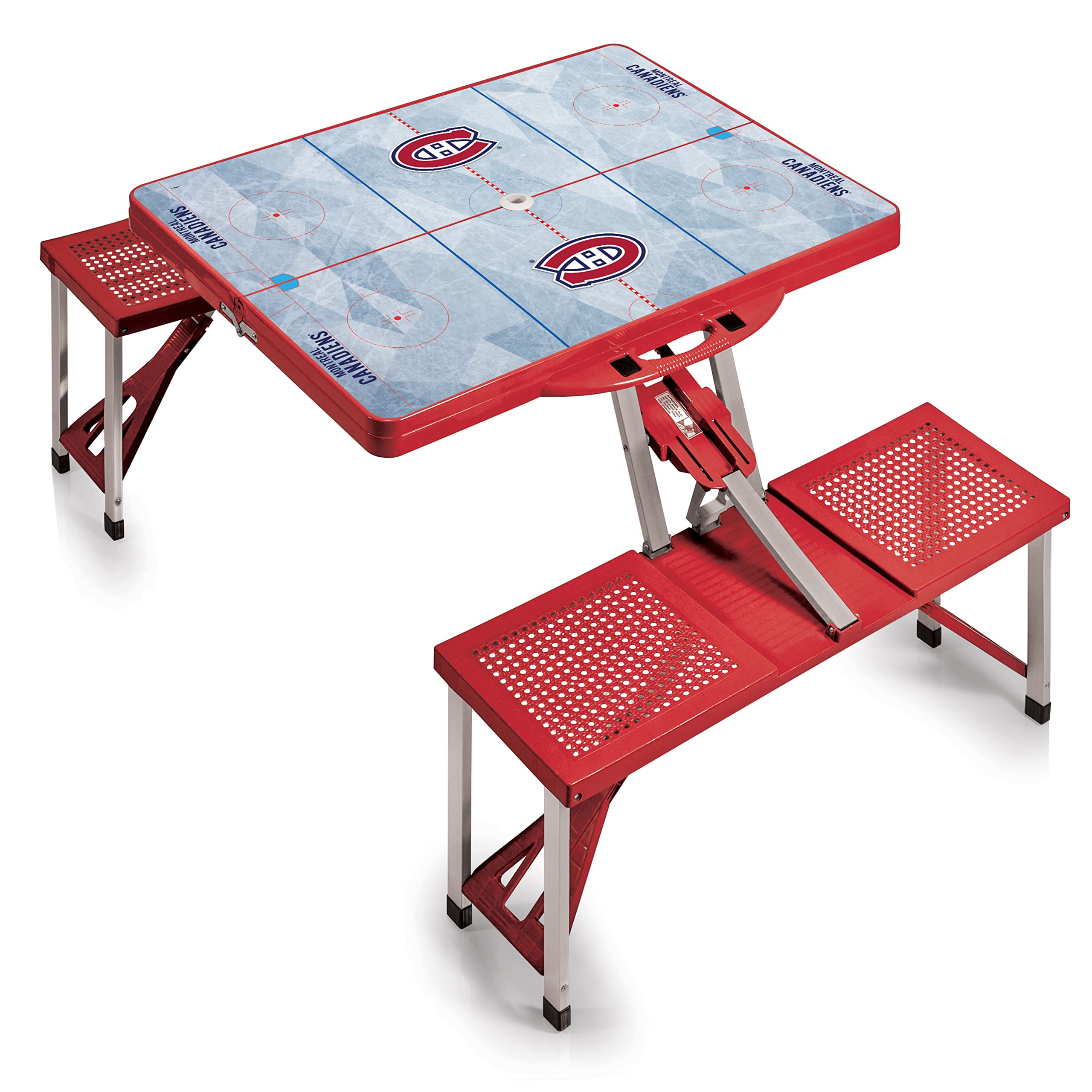 PICNIC TIME NHL Unisex-Adult Portable Folding Picnic Table with Seats - Compact Outdoor Dining for Camping, Tailgating & Beach Parties