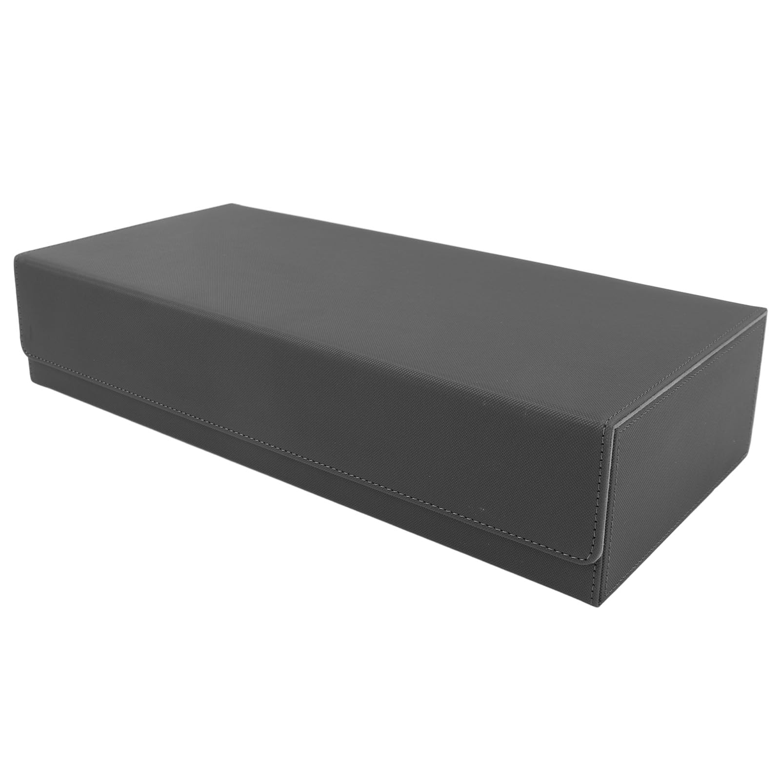 Premium PU Leather Trading Card Storage Box with Magnetic Closure - Holds 100+ Cards, Durable & Stylish Grey Deck Box for MTG, Pokemon, and Yugioh - Perfect for Collectors, Gamers, and Travel Protection