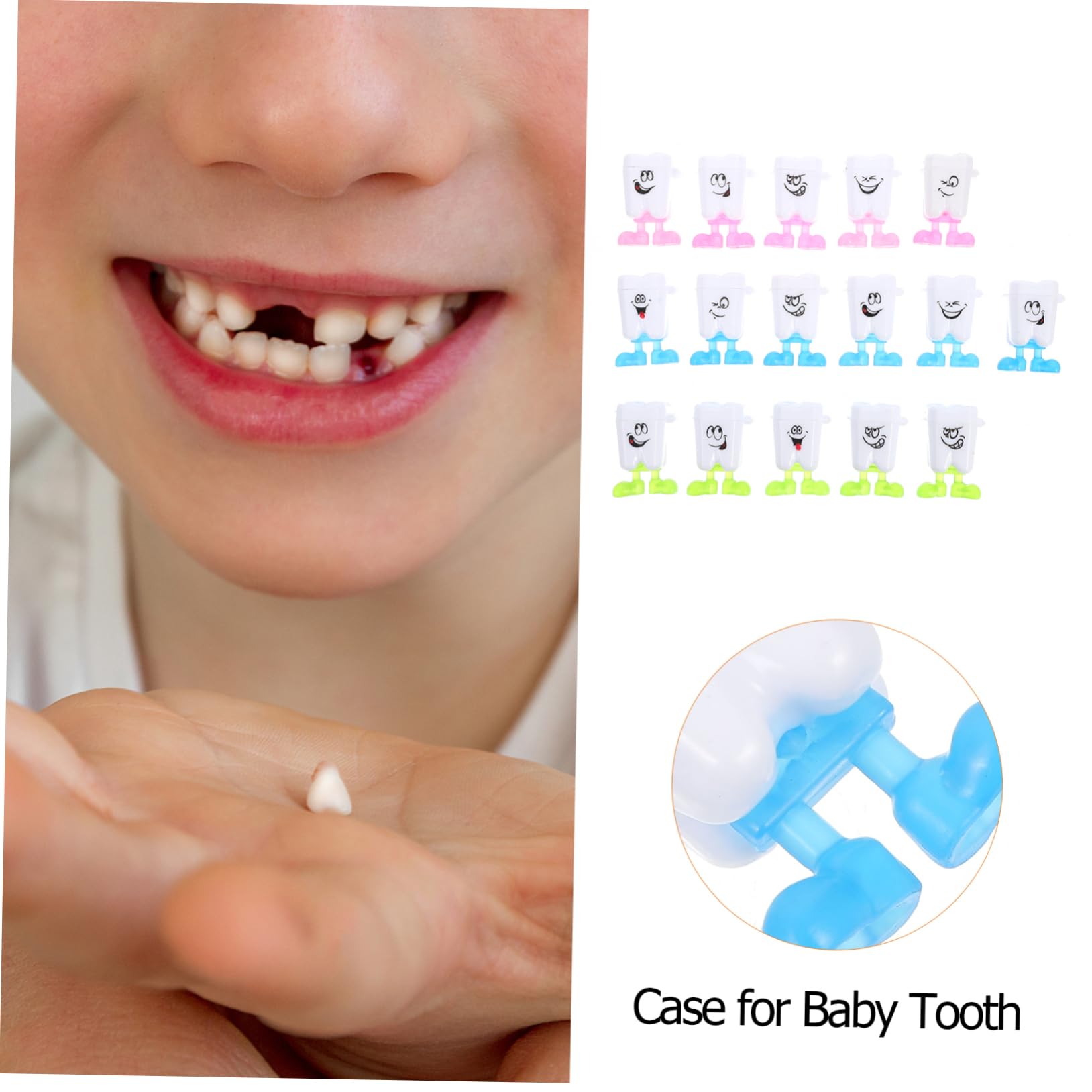 UPKOCH 100 Pack White Plastic Tooth Keepsake Boxes - Tooth Fairy Organizer Storage for Baby Teeth, Kids Dental Souvenirs (Great for Tooth Fairy Gifts & Childhood Memory Preservation)
