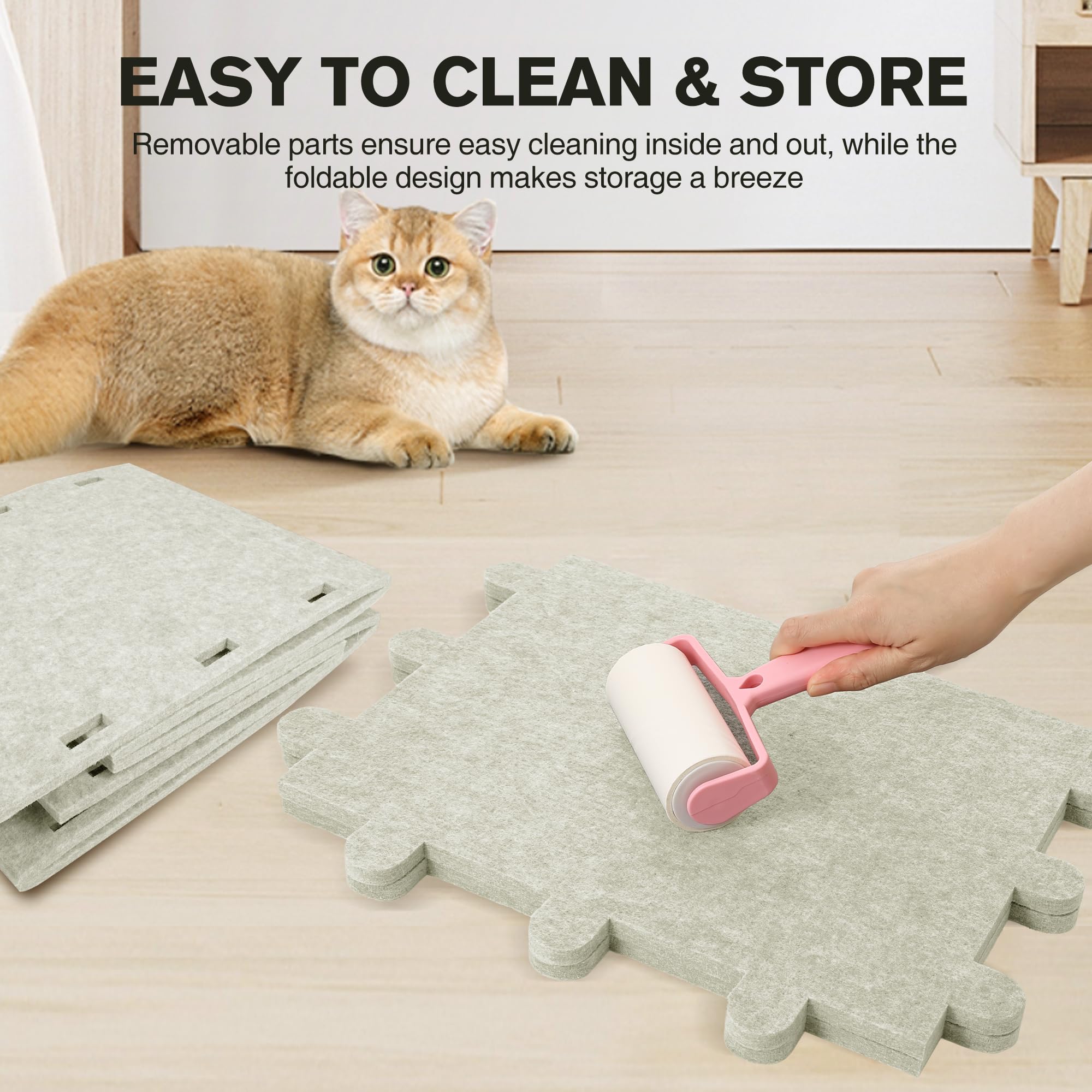 Premium Cat Bed for Indoor Cats - Large & Multi-Cat Scratch-Resistant Cave Hideaway (22x14.2x12 Inch, Cream) | Cozy Pet Furniture for Lounging, Napping & Playtime