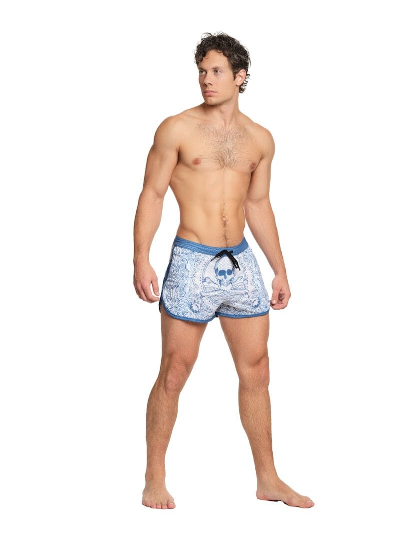 Nautical Bandana Mesh Shorts - Breathable Quick-Dry Swim Trunks for Men - Perfect for Beach, Pool, and Summer Outdoor Activities
