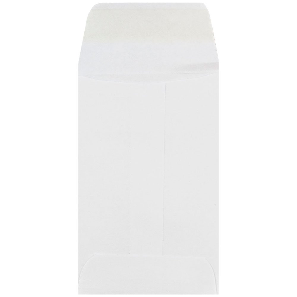 JAM PAPER #1 Coin Business Envelopes - 2 1/4 x 3 1/2 Inches - White - Bulk Pack of 500 per Box - Perfect for Cash, Coins, Tickets & Small Business Transactions